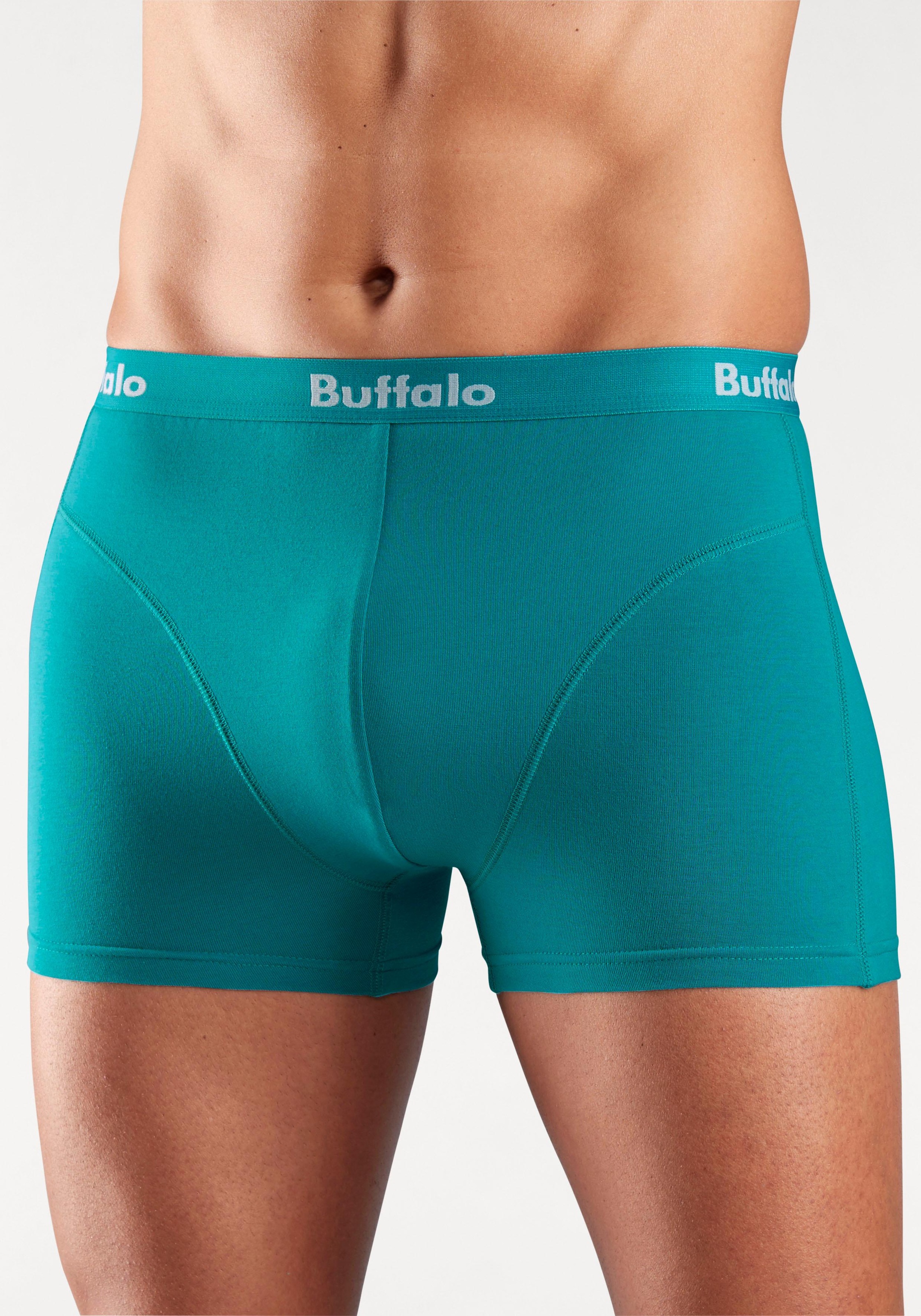 Buffalo Boxer »Boxershorts für Herren«, (Packung, 3 St.), mit Overlock-Nähten vorn