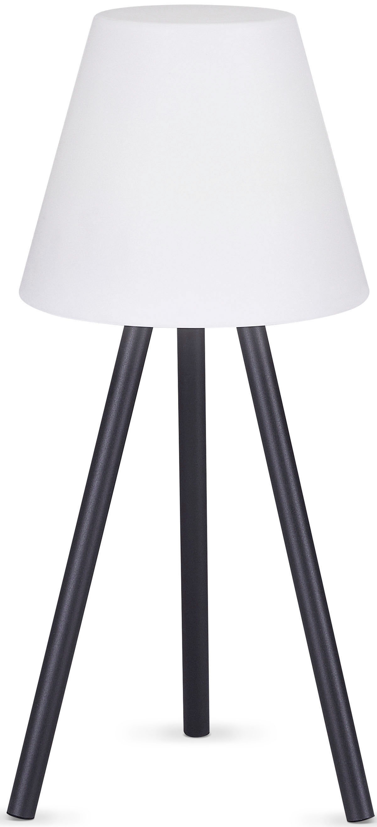 Paco Home Tischleuchte »ROBIN« Dreibein Outdoor  Balkon Für Außen LED Lampe Retro Skandi