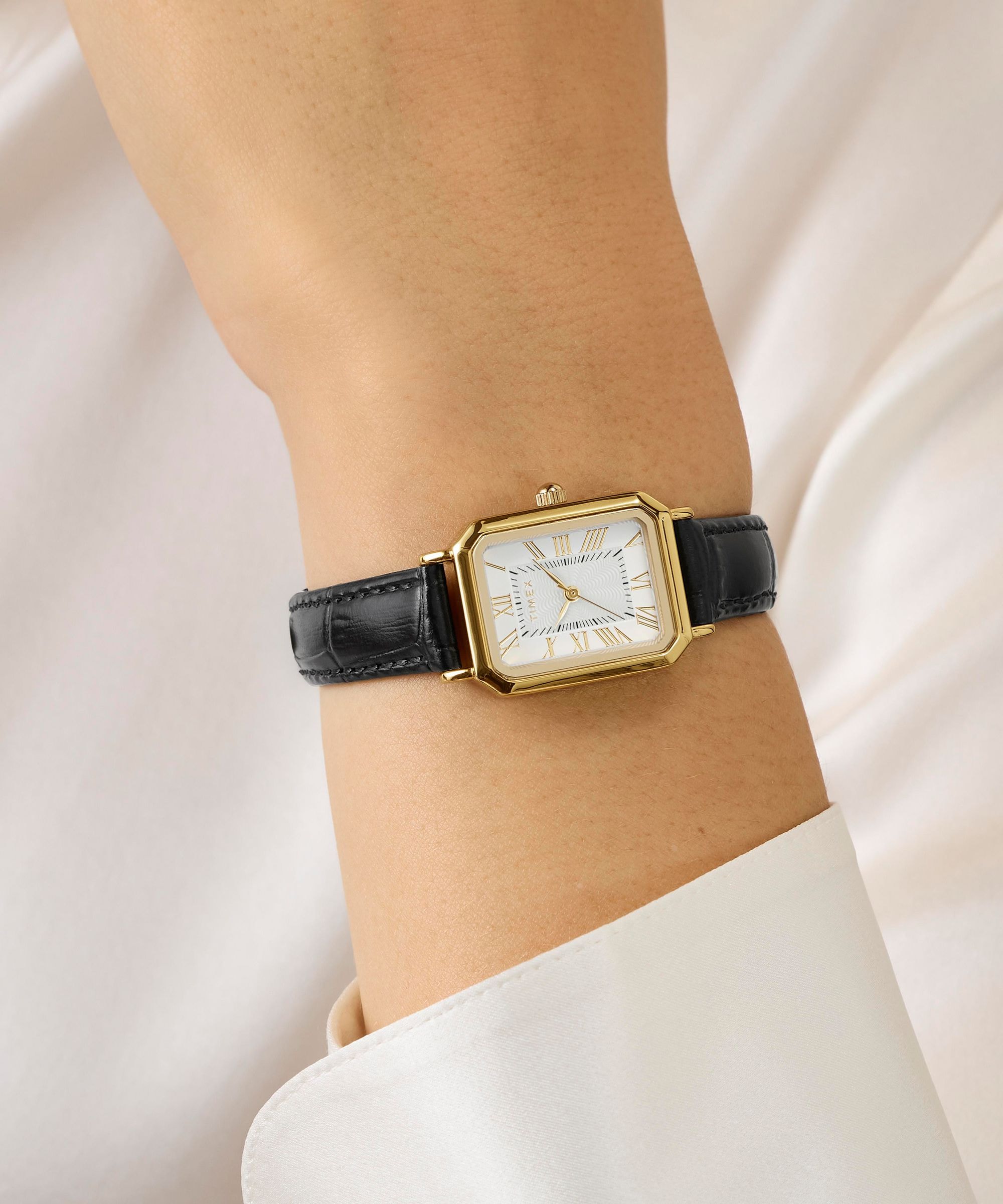 Timex Quarzuhr »Vivienne Trend« Armbanduhr, Damenuhr, Lederarmband, analog