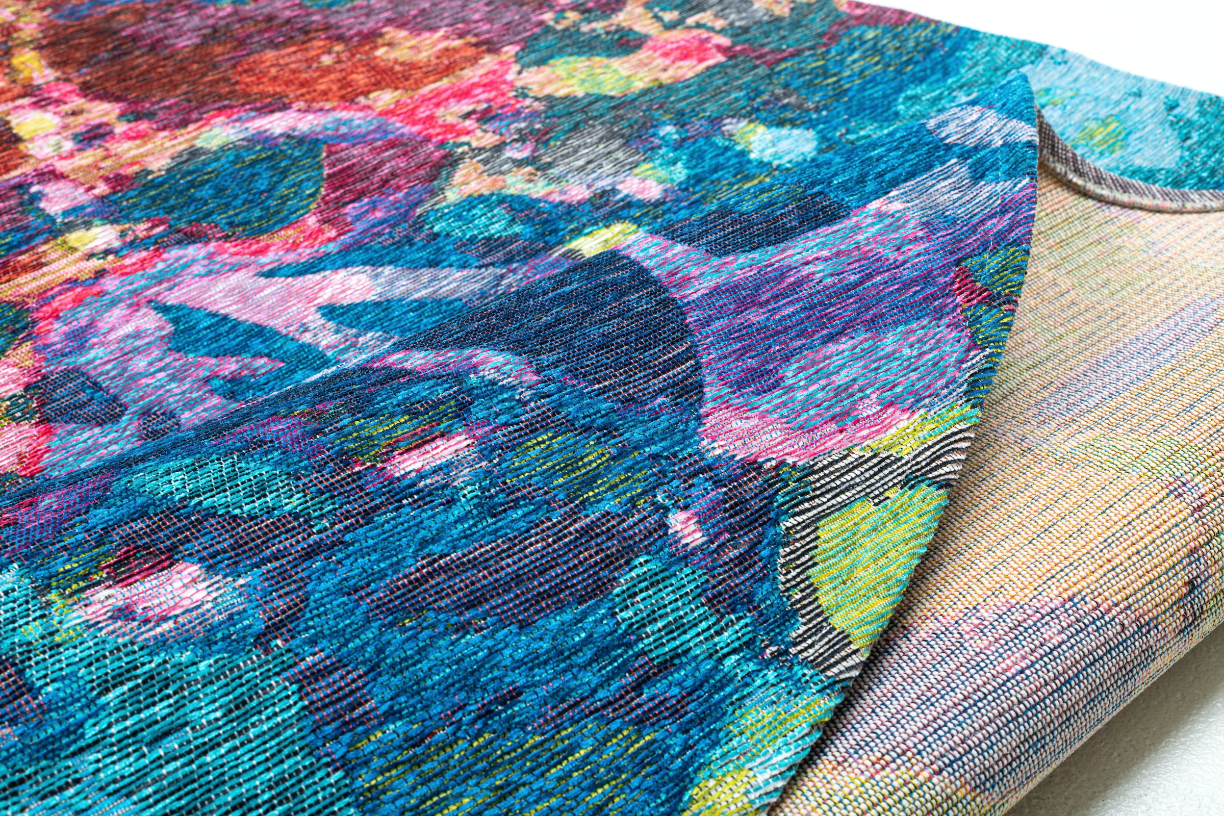 Sansibar Teppich »Keitum 006« rund 3 mm Höhe Flachgewebe, modernes Design, Motiv Totenkopf & gekreuzte Säbel