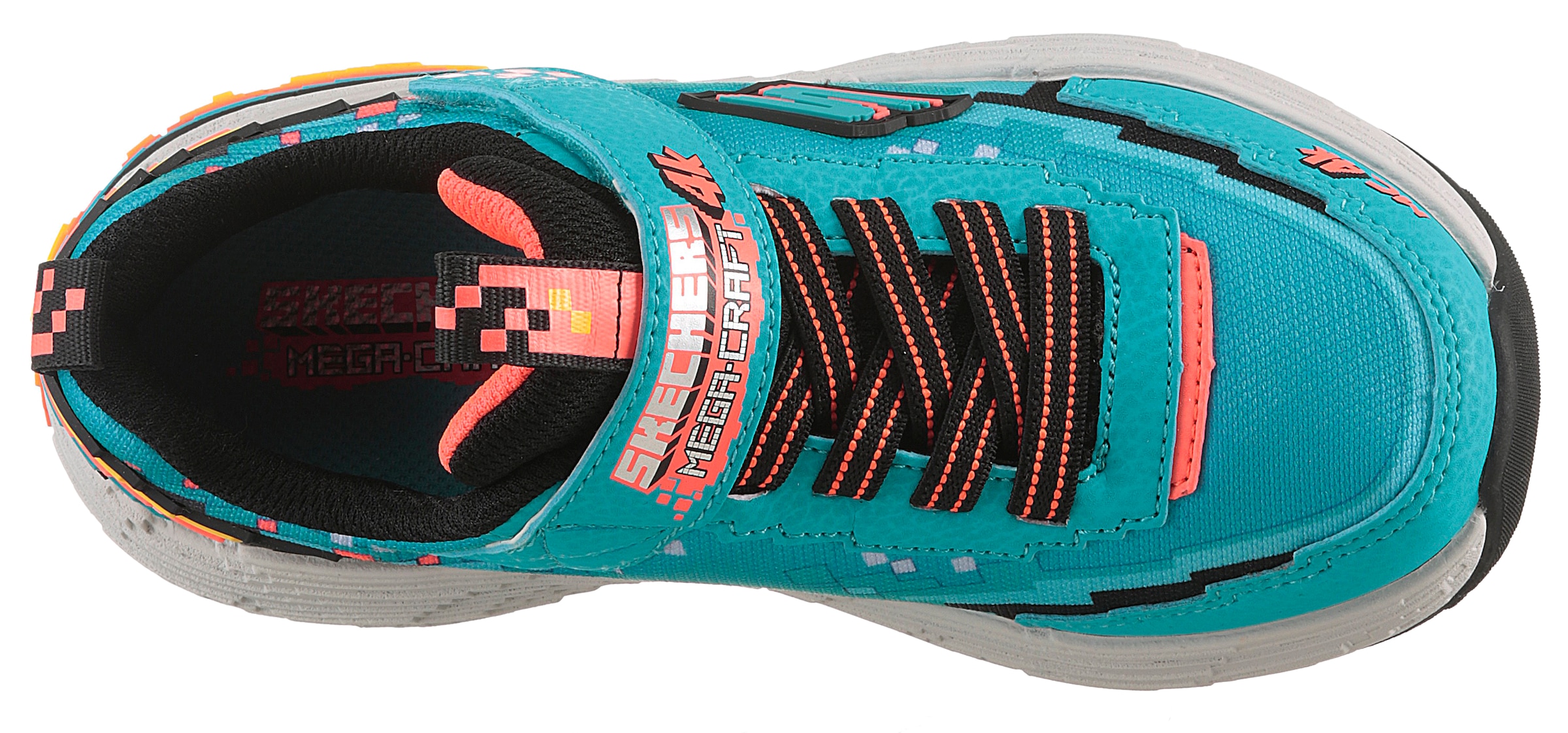 Skechers Sneaker »MEGA-CRAFT 4K«, Klettschuh im coolen Pixel-Look, Größenschablone zum Download