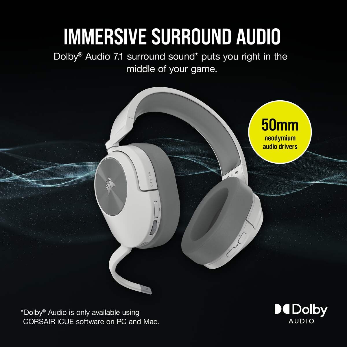 Corsair wireless Kopfhörer »CORSAIR HS55 WIRELESS White«