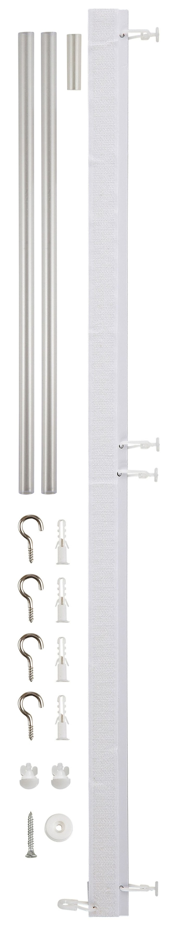 my home Raffrollo »Dimona« mit Klettschiene Transparent, Voile, Polyester, Wellen