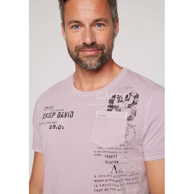 CAMP DAVID T-Shirt, mit Kontrastnähten bei ♕
