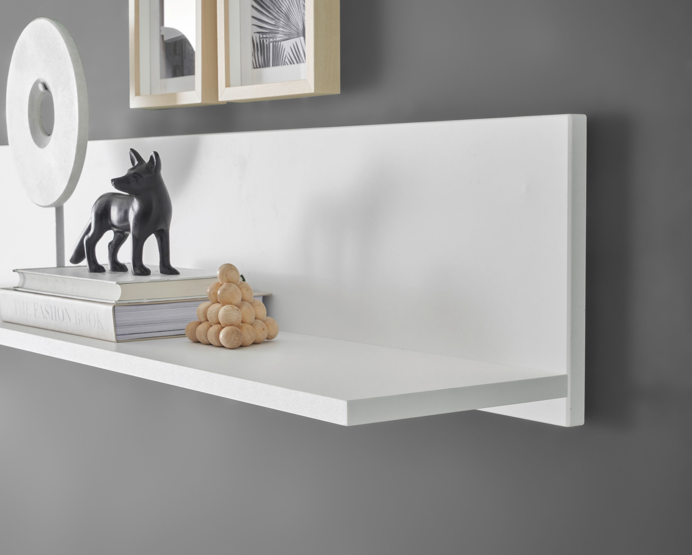 INOSIGN Wohnwand »HUDSON«, (Set, 3 St.), mit moderner Rillenoptik, Griffe aus Metall (Schwarz), Breite 285 cm
