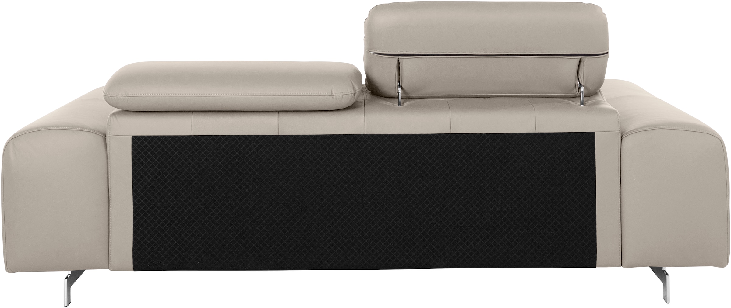 COTTA 3-Sitzer »Chef«, Big-Sofa mit Kopfteilverstellung, edle Metallkufen