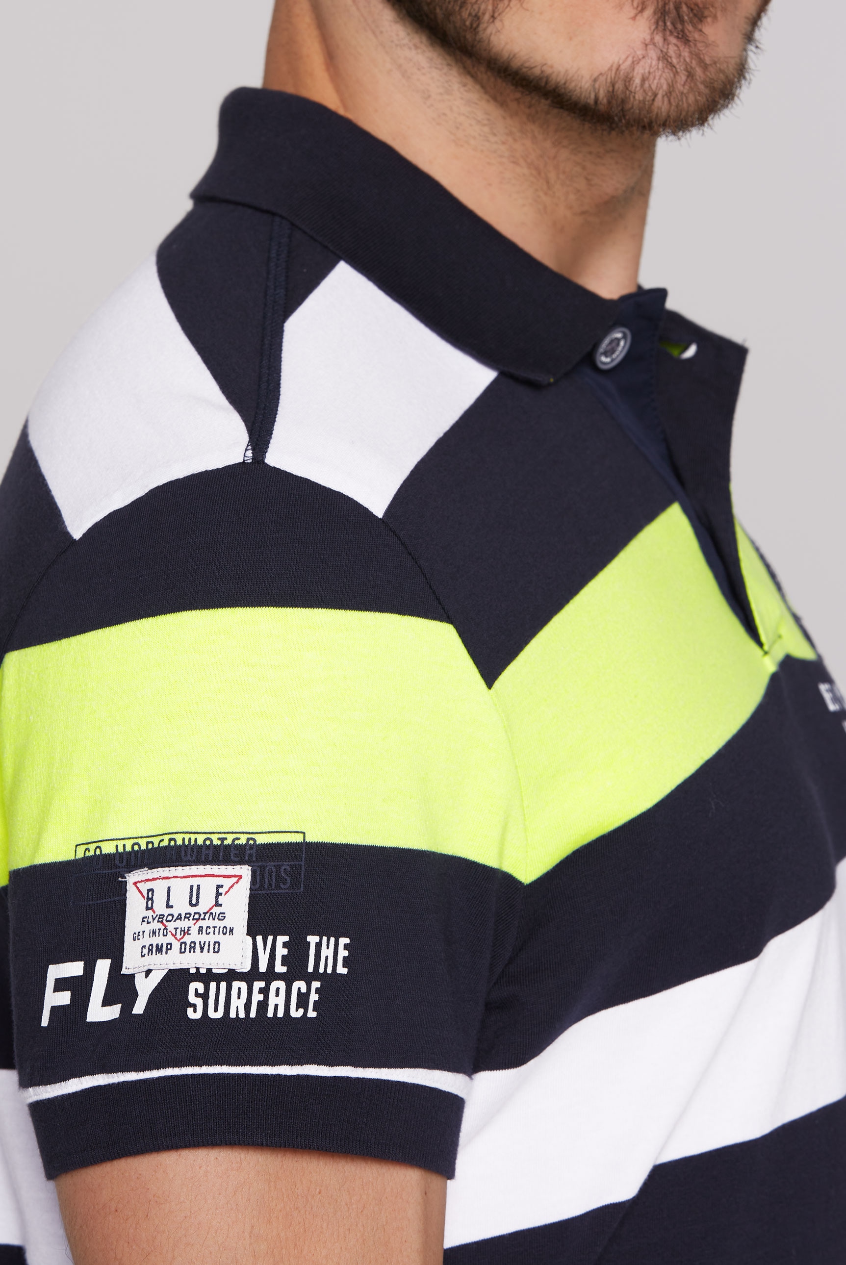 CAMP DAVID Poloshirt, mit Logo Print