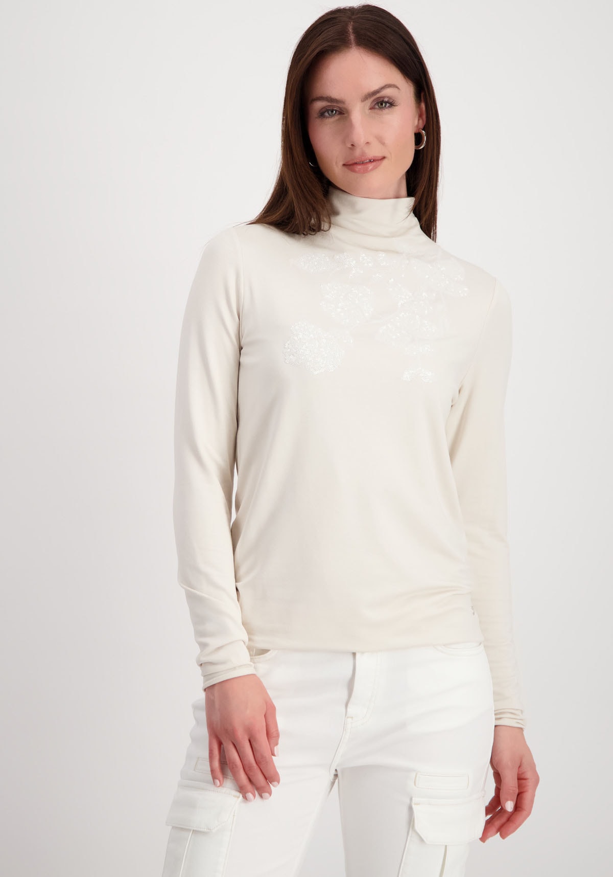 Monari Langarmshirt, mit Pailletten