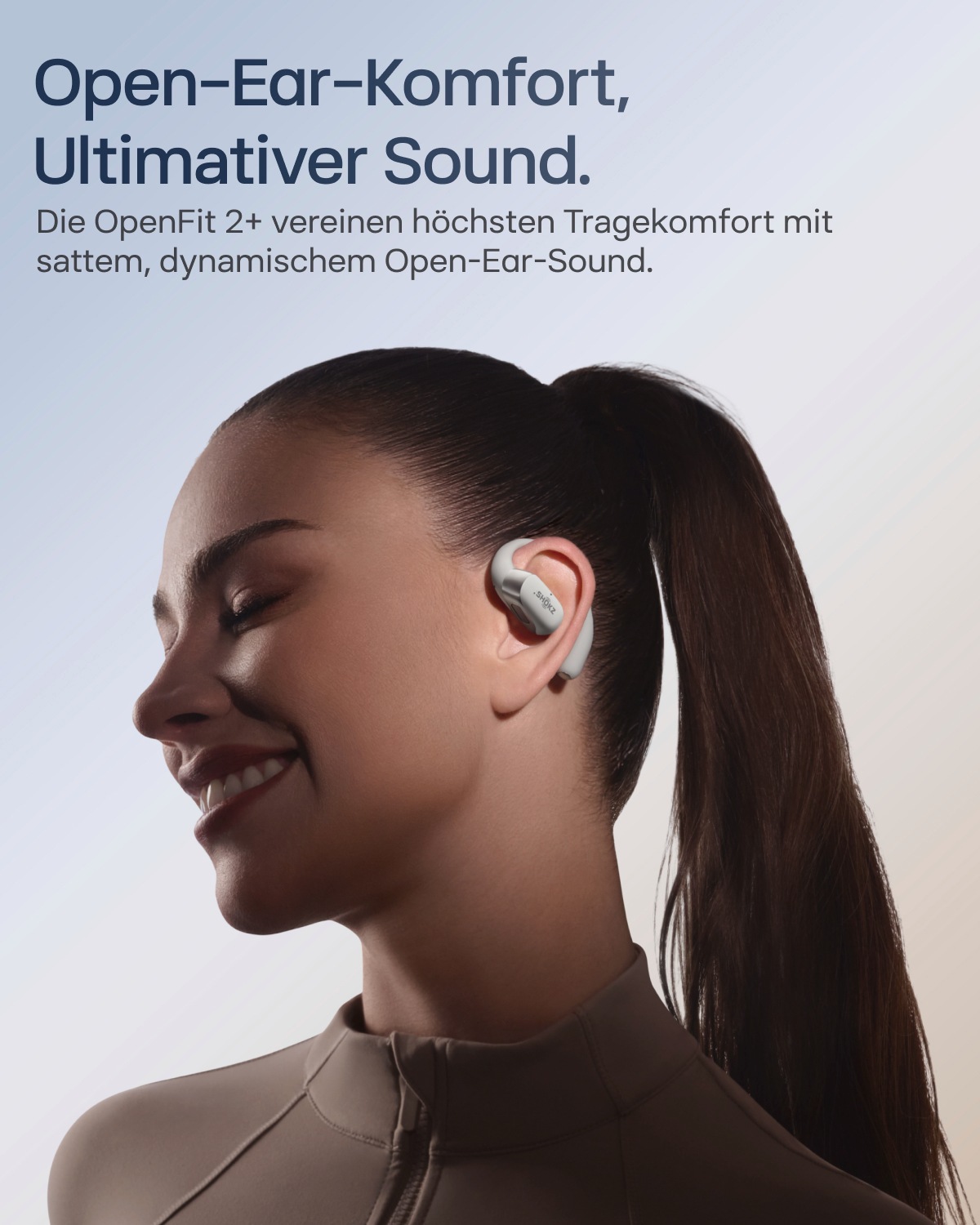 Shokz Open-Ear-Kopfhörer »OpenFit 2+ inklusive Schutzhülle« A2DP Bluetooth Freisprechfunktion | True Wireless