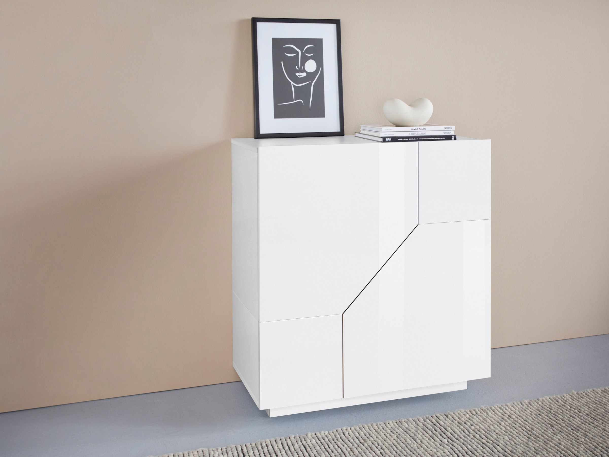 INOSIGN Sideboard »ALIEN-Kommode, Schrank, Anrichte mit 2 Türen und 2 Fächern«, Sideboard Breite ca. 79 cm "100 % Made in Italy"