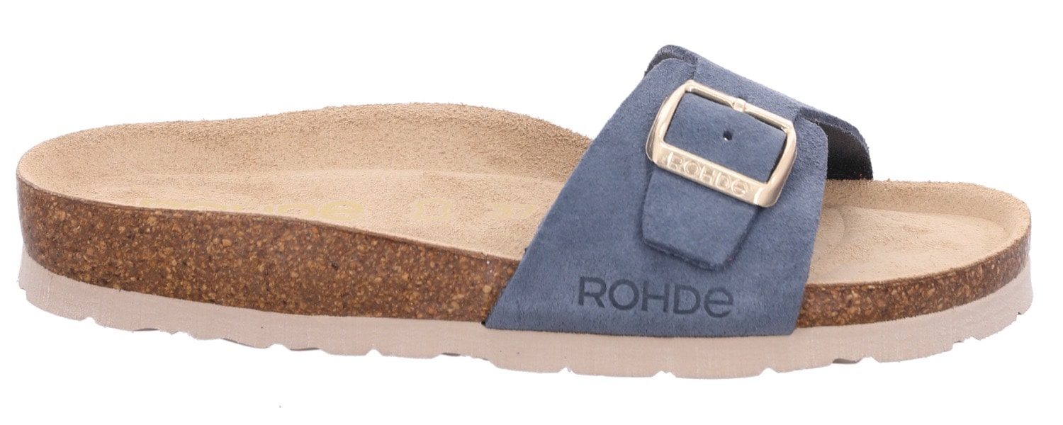Rohde Pantolette, Keilabsatz, Sommerschuh, Schlappen mit vorgeformtem Softfußbett