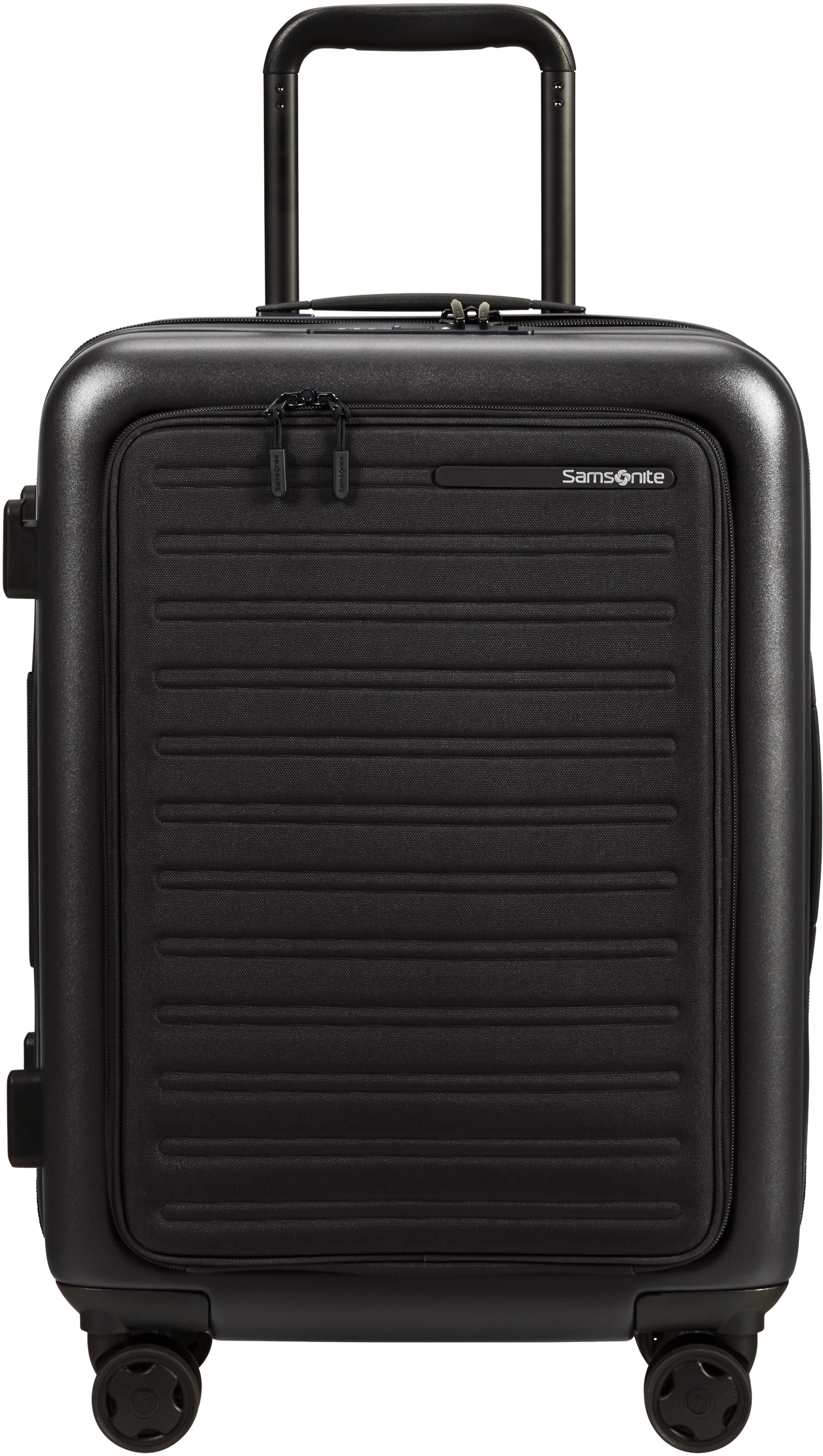 Samsonite Hartschalen-Trolley »STACKD 55«, 4 St. Rollen, Handgepäckkoffer Reisekoffer Reißverschluss-Laptopfach USB-Schleuse