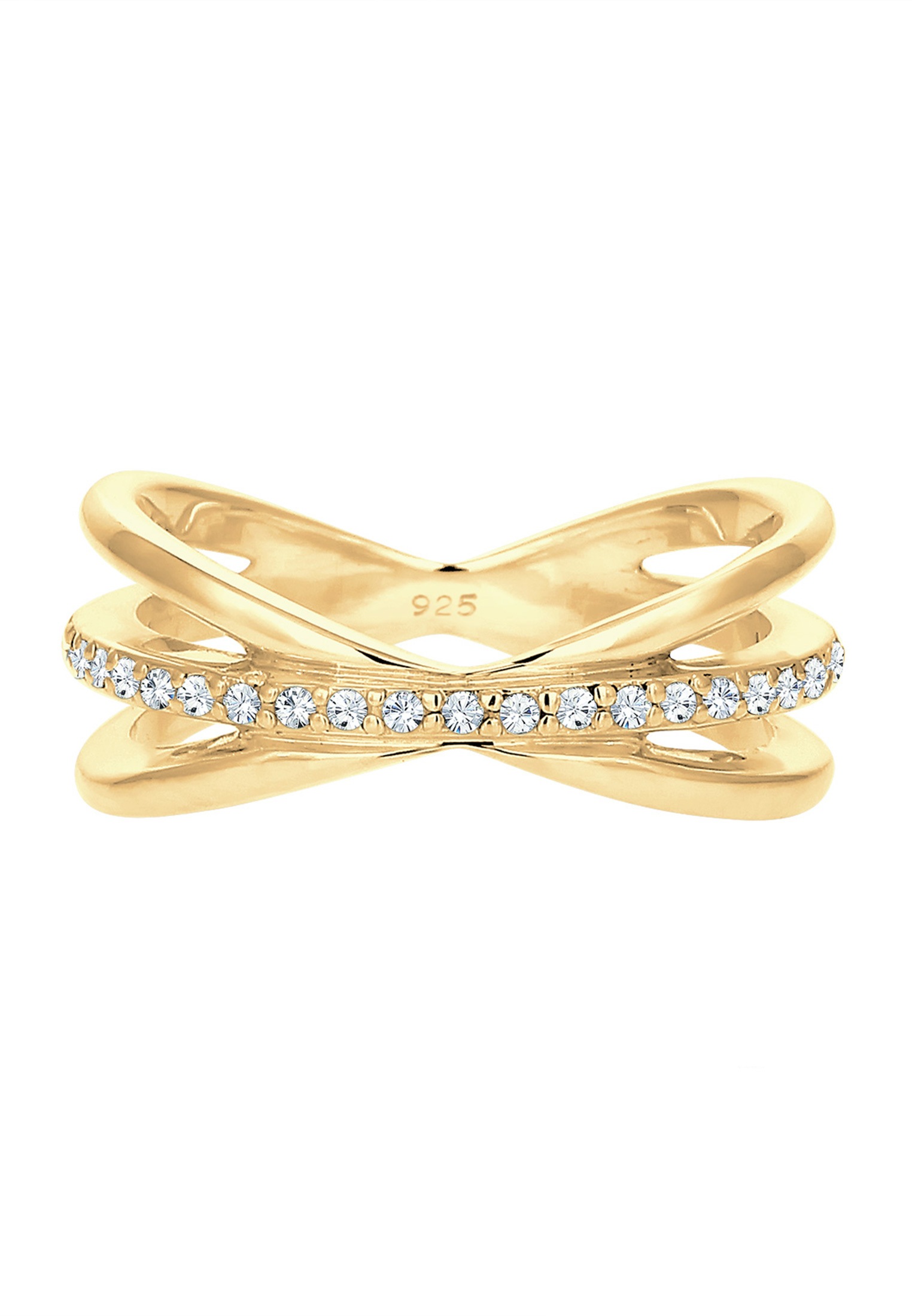 Elli Premium Silberring »Ring Wickelring Blogger Kristalle 925 Silber«