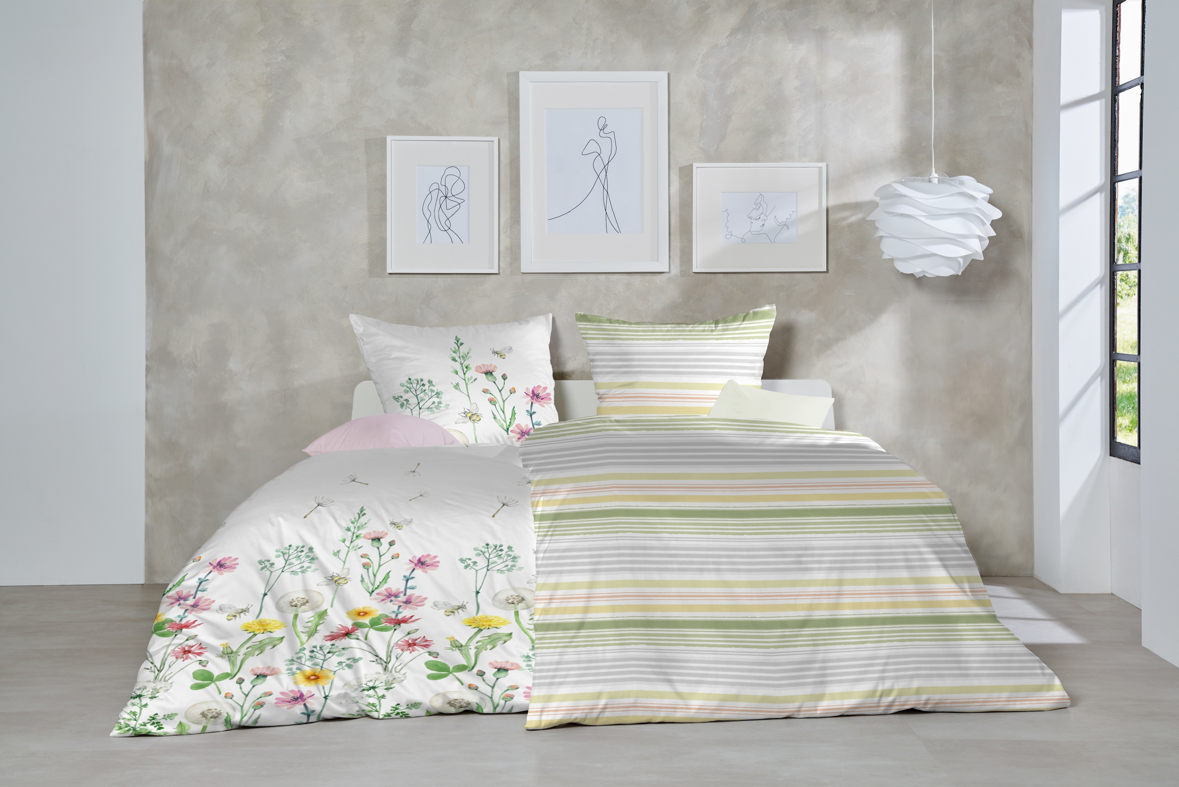 Primera Bettwäsche »Renforce-Bettwäsche Fresh stripe«, mit Streifen