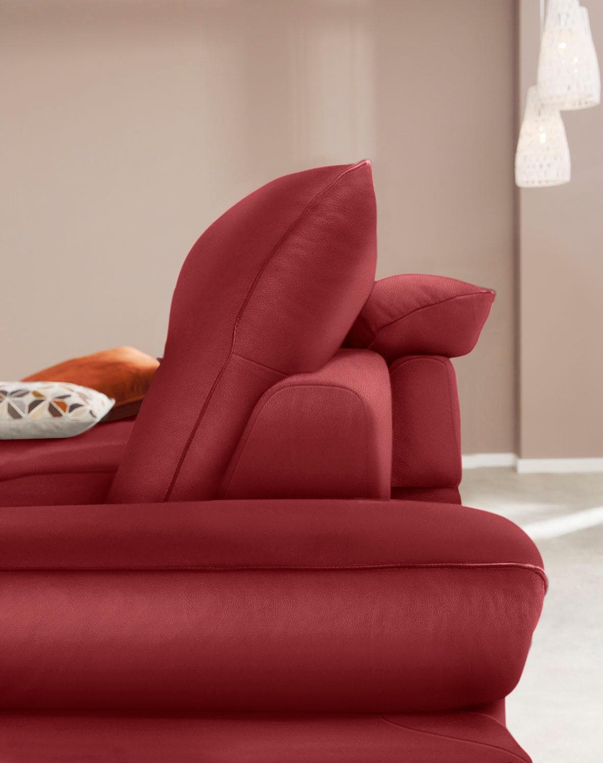 W.SCHILLIG Ecksofa »enjoy&MORE, Designsofa, elegant und bequem, L-Form«, mit Sitztiefenverstellung, Füße Chrom glänzend, Breite 294 cm