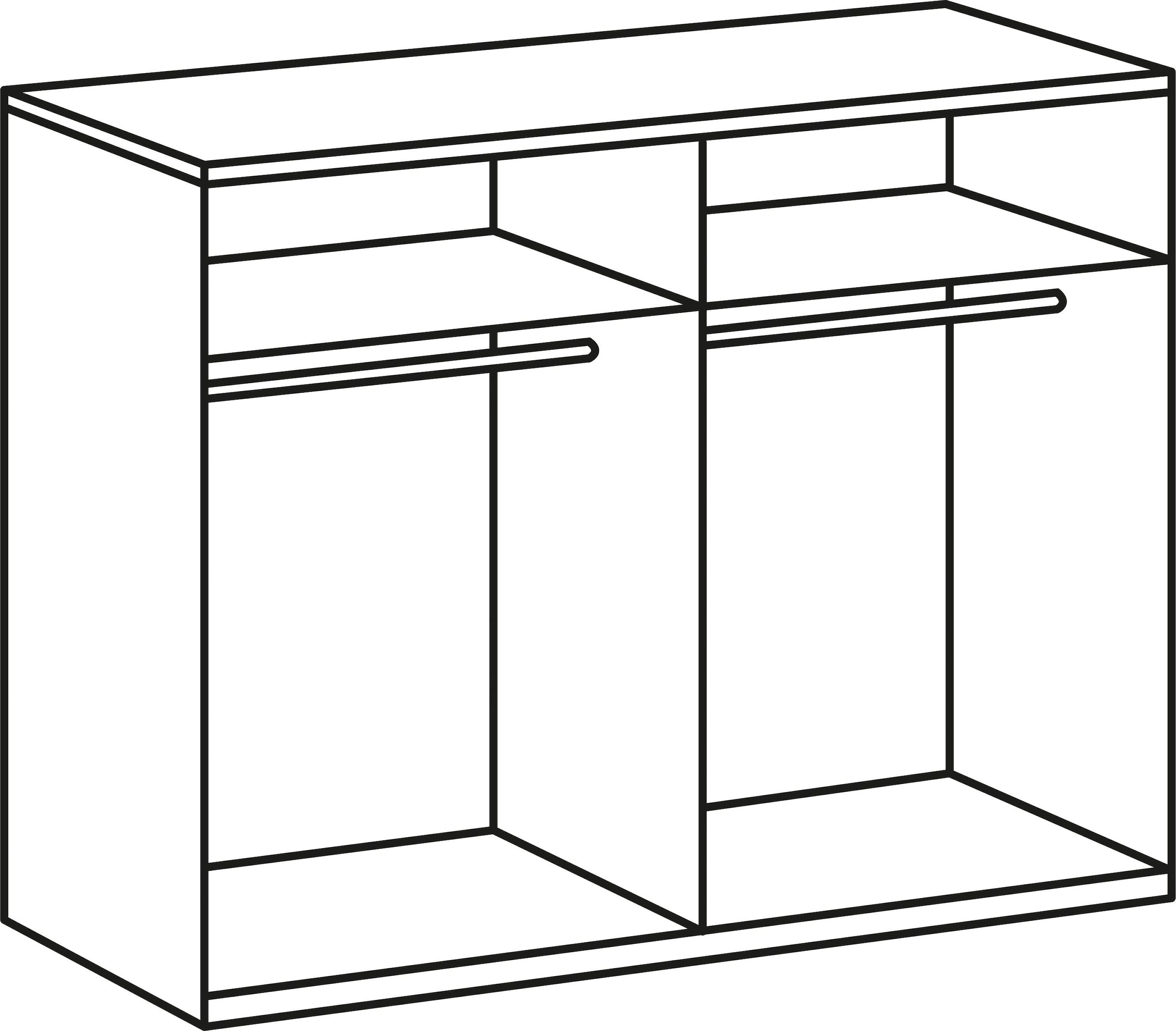 Wimex Schwebetürenschrank »Ernie Kleiderschrank mit Spiegel, Made in Germany TOPSELLER«, (Wähle aus verschiedenen Größen deinen perfekten Stauraum!), Schlafzimmerschrank weiß 225cm Breit Preisknaller Basic