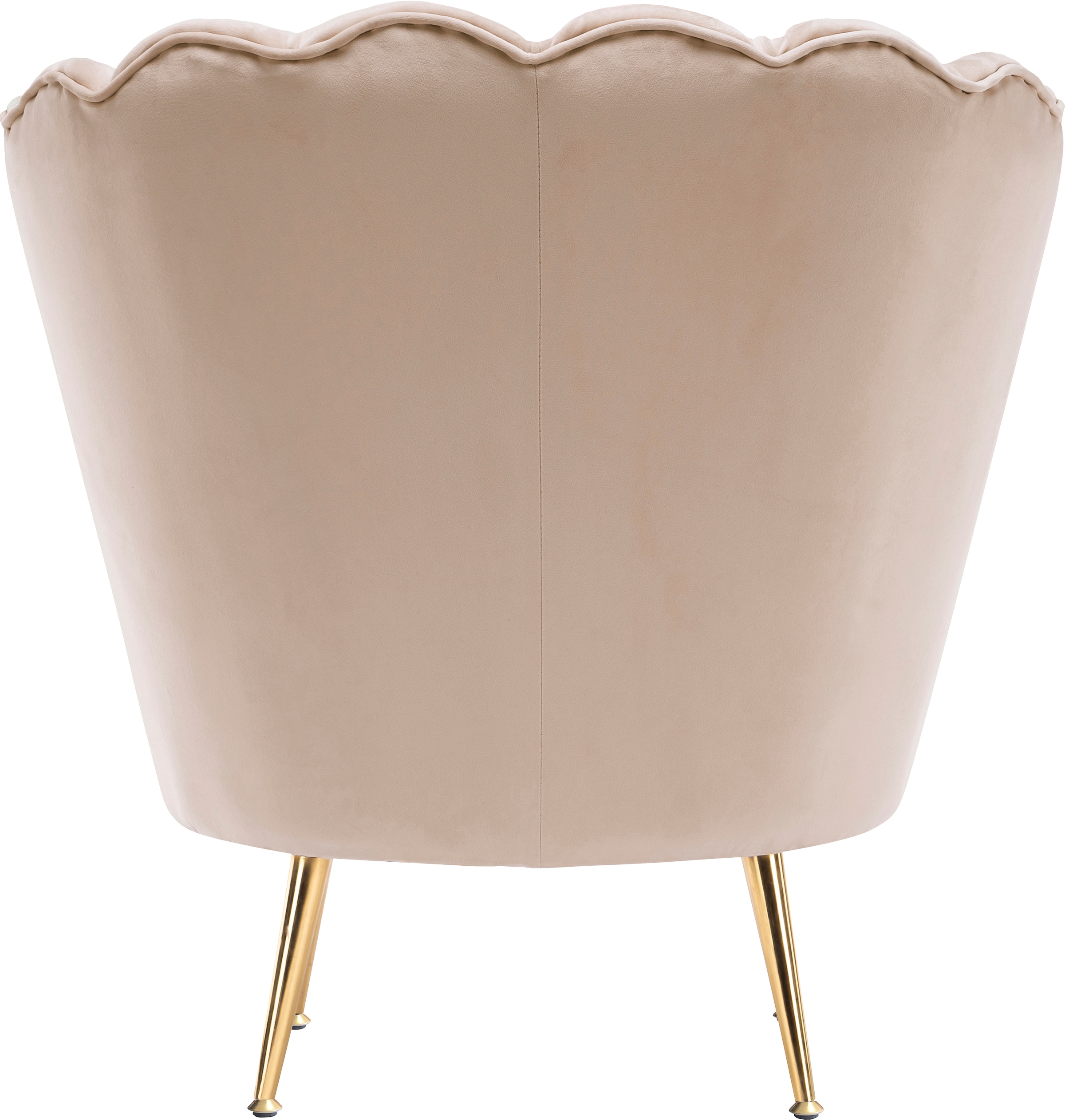 Kayoom Sessel »Sofa Barbara 125, hochwertiger Velvet-Stoff mit samtweicher Haptik«, (1 St.), Angesagtes 1-Sitzer-Sofa, Mini Sofa, Möbelfüße höhenverstellbar