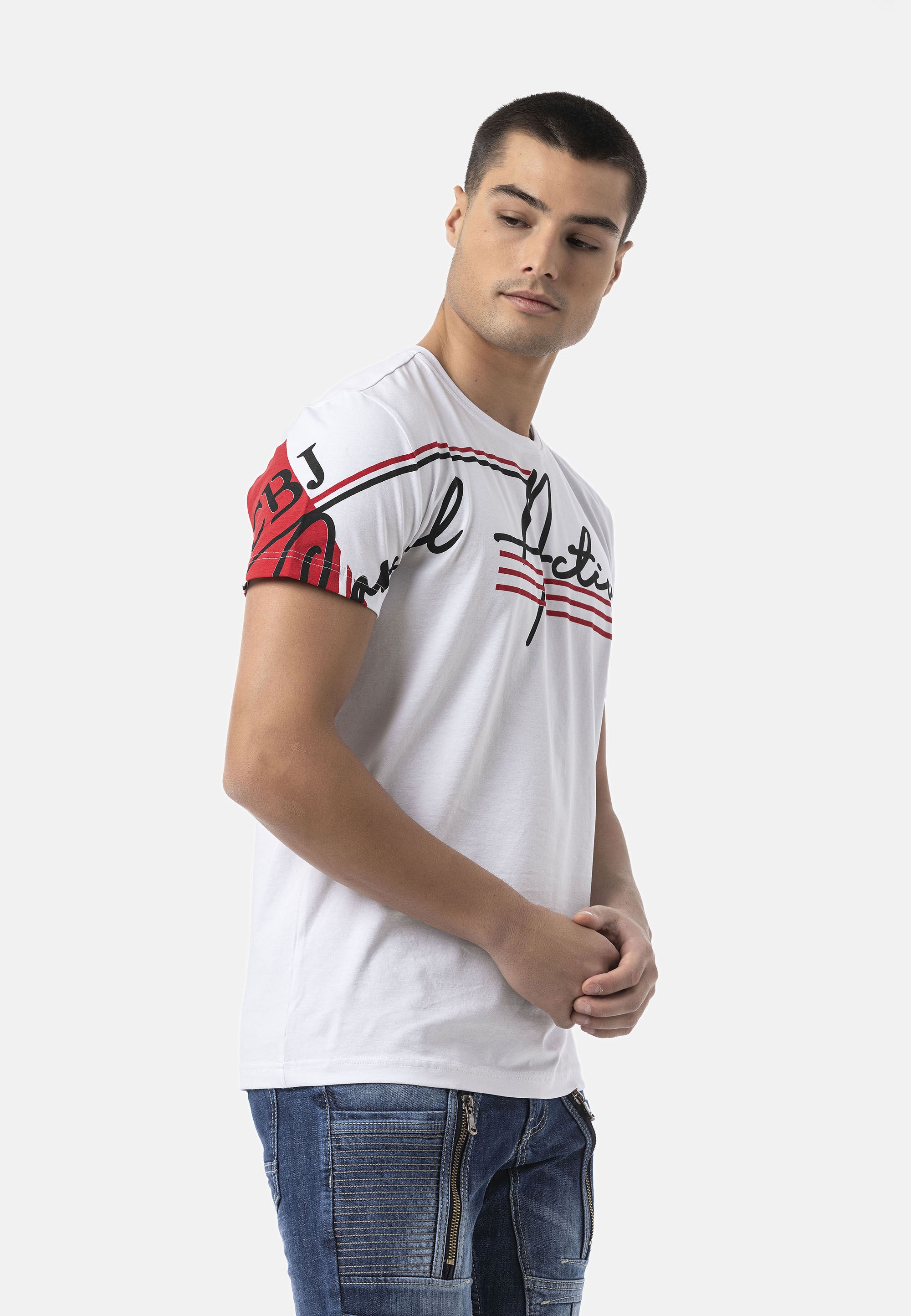 Cipo & Baxx T-Shirt »CT796« Rundhalsausschnitt