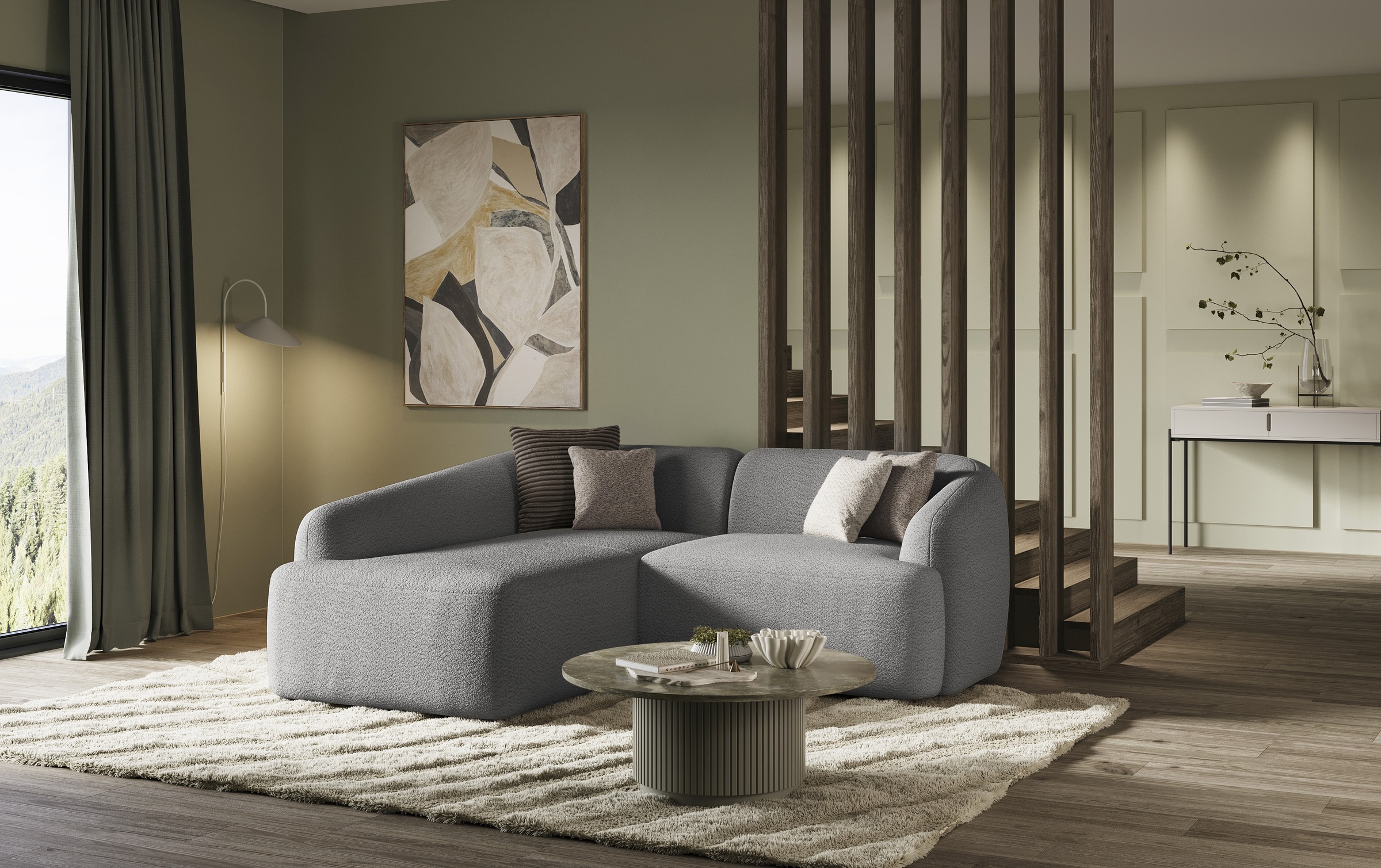INOSIGN Ecksofa »Nergal, Einzelsofa oder L-Form«, Modernes Design, schlichte Optik, stilvoller Blickfang im Wohnzimmer