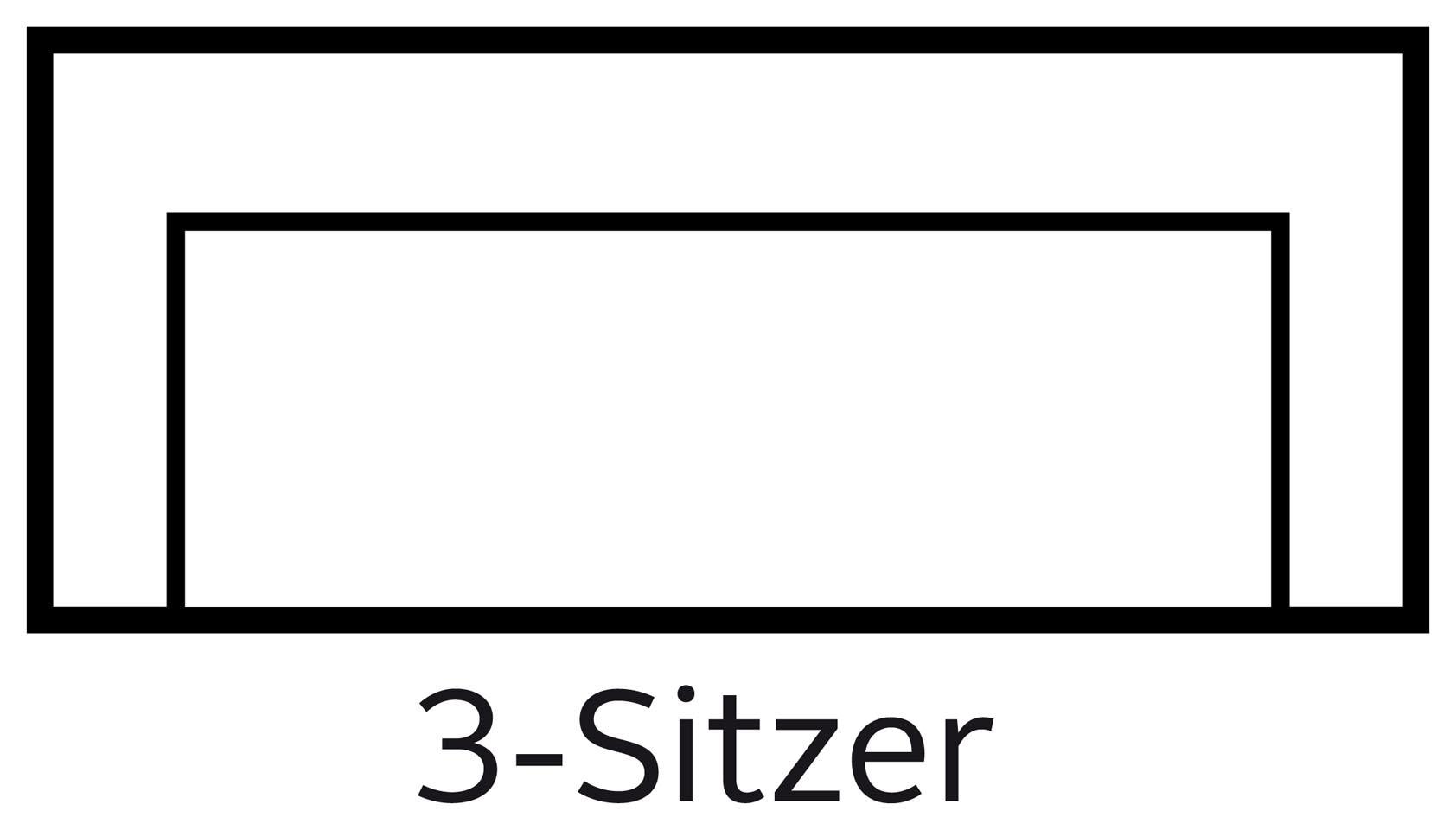 Home affaire 3-Sitzer »Boccaccio«, mit Federkern, incl. Kopfteilverstellung