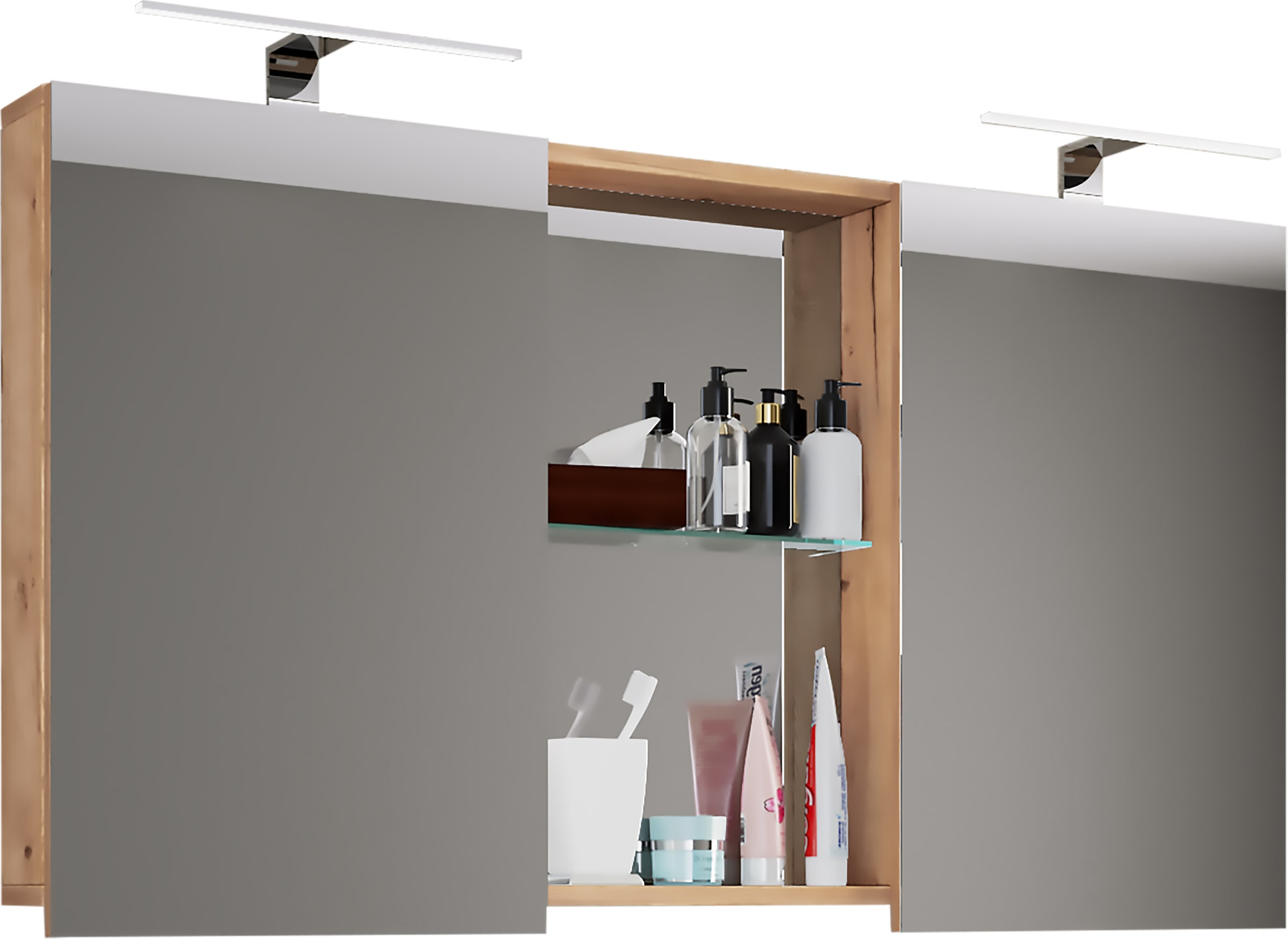 VCM Badspiegel »Breiter Spiegelschrank Spiegel Budasi mit Ablage«