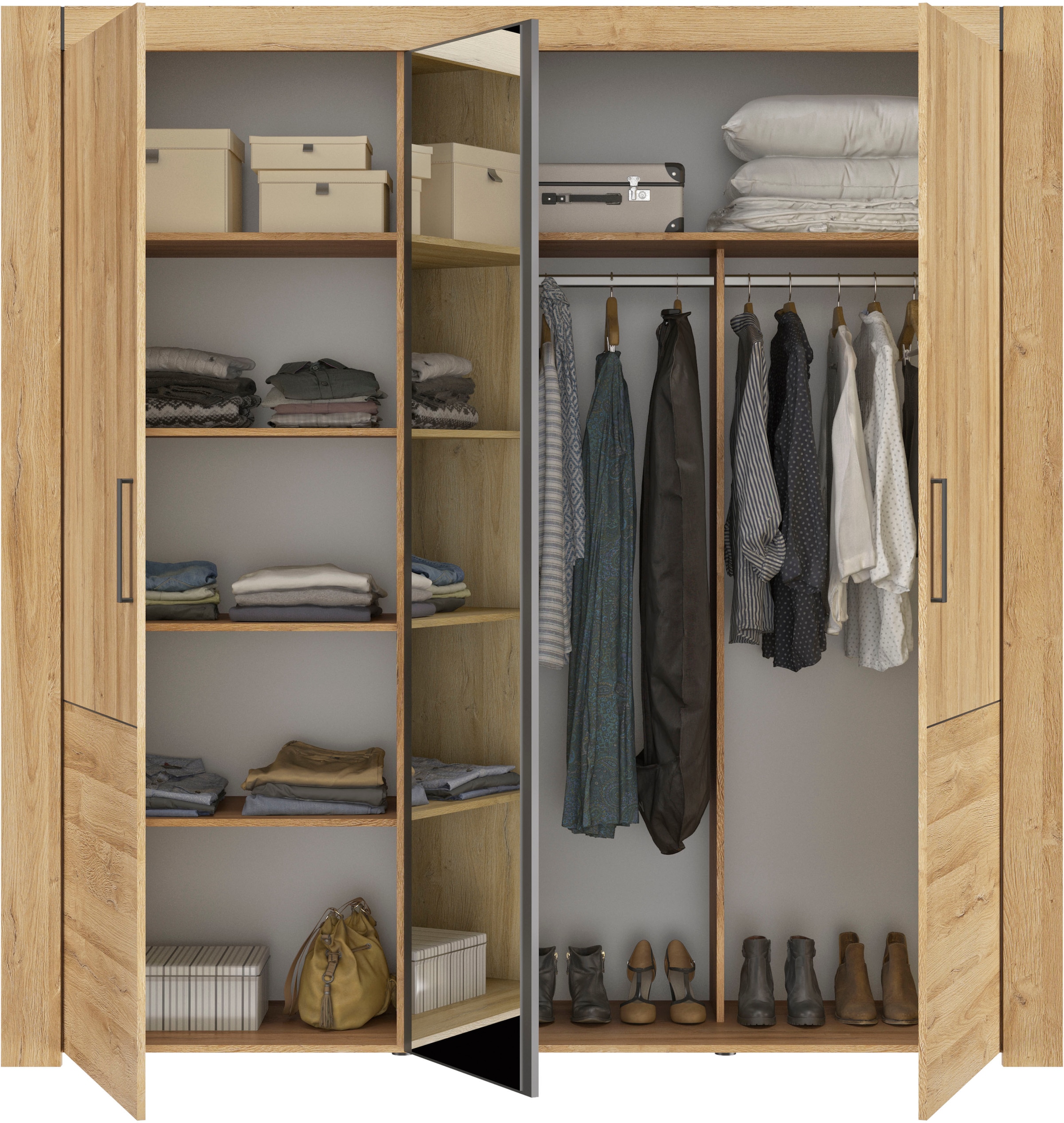 Gami Kleiderschrank »Sofia«, Inneneinteilung : 1/3 Tablare, 2/3 Hänge