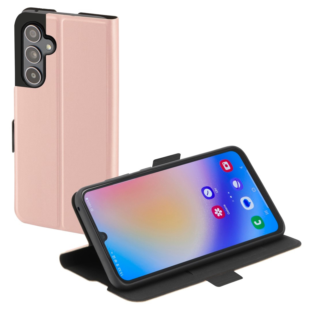 Hama Smartphone-Hülle »Booklet für Samsung Galaxy A34 5G, Farbe Rosa, aufstellbar, klappbar«, Galaxy A34 5G, Mit Standfunktion und Einsteckfach