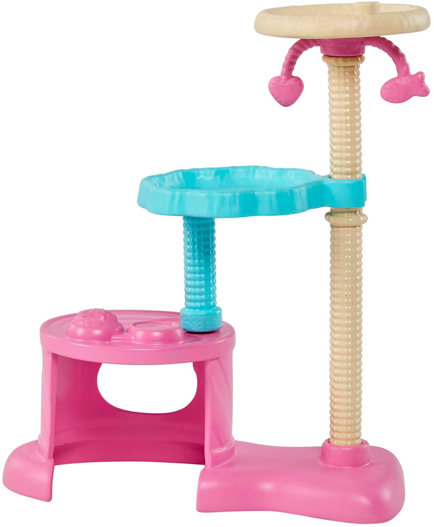 Barbie Anziehpuppe »Barbie-Puppe und Kätzchen Kratzbaum«, Spielset mit Zubehör