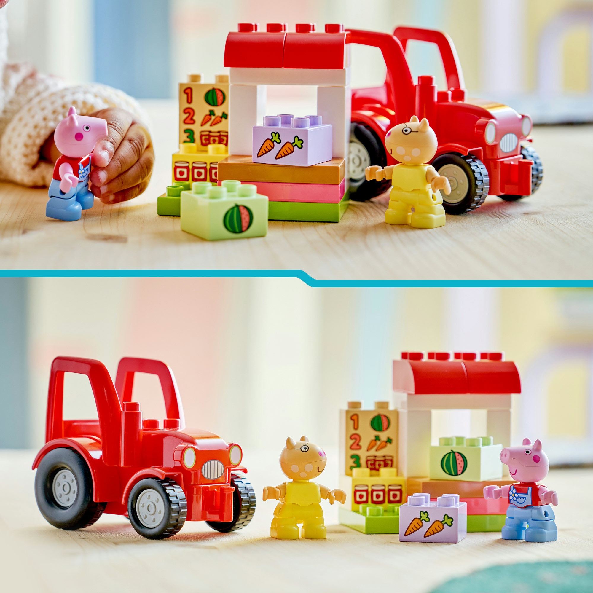LEGO® Konstruktionsspielsteine »Traktor und Marktstand (10468), LEGO DUPLO Peppa Pig«