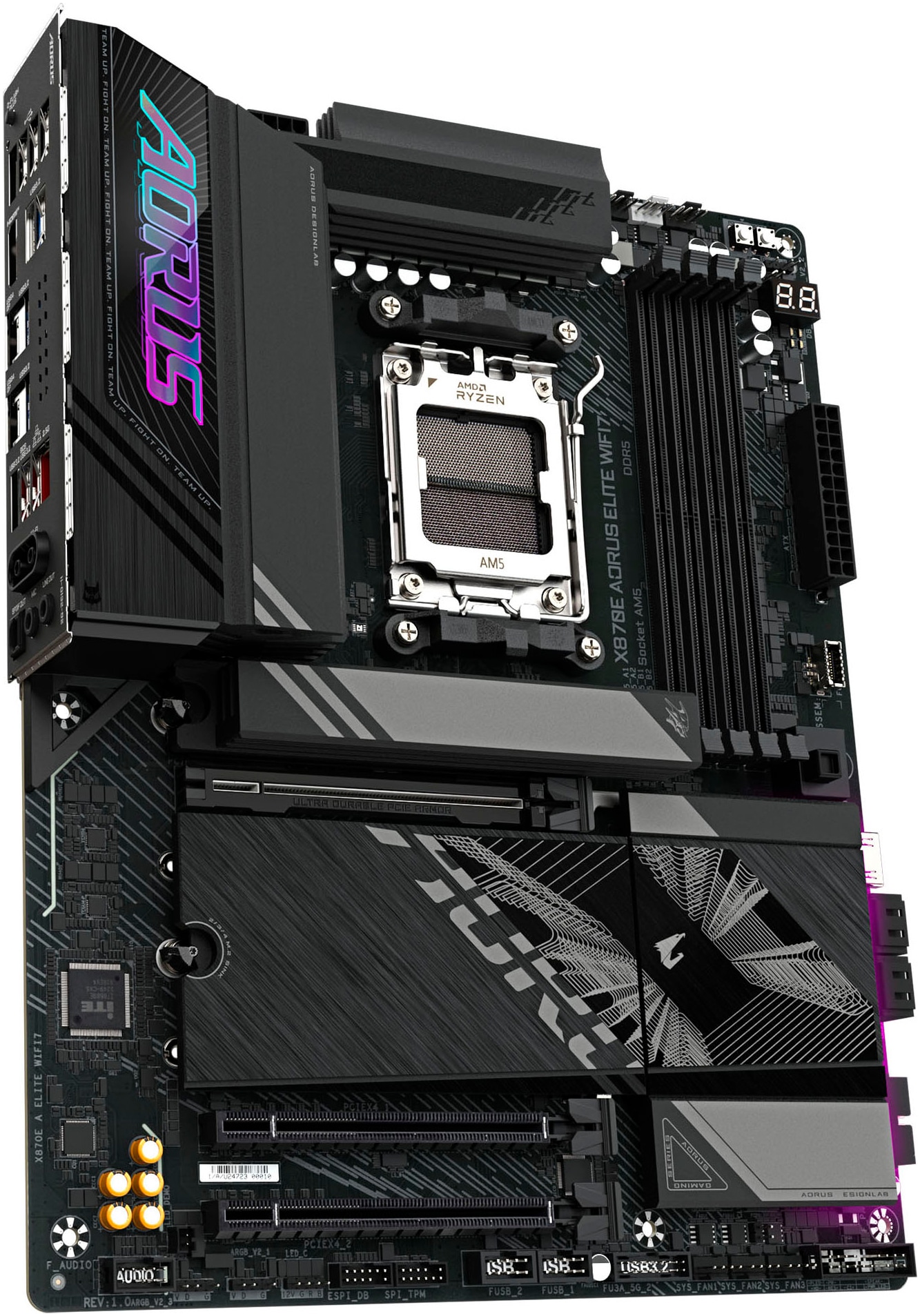 Gigabyte Mainboard »X870E AORUS ELITE WIFI7 Mainboard - Unterstützt AMD Ryzen 9000 CPUs, 1«