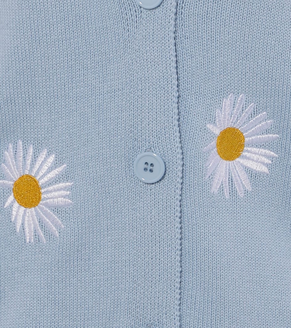 Aniston CASUAL Strickjacke, mit aufgestickten Margeriten verziert