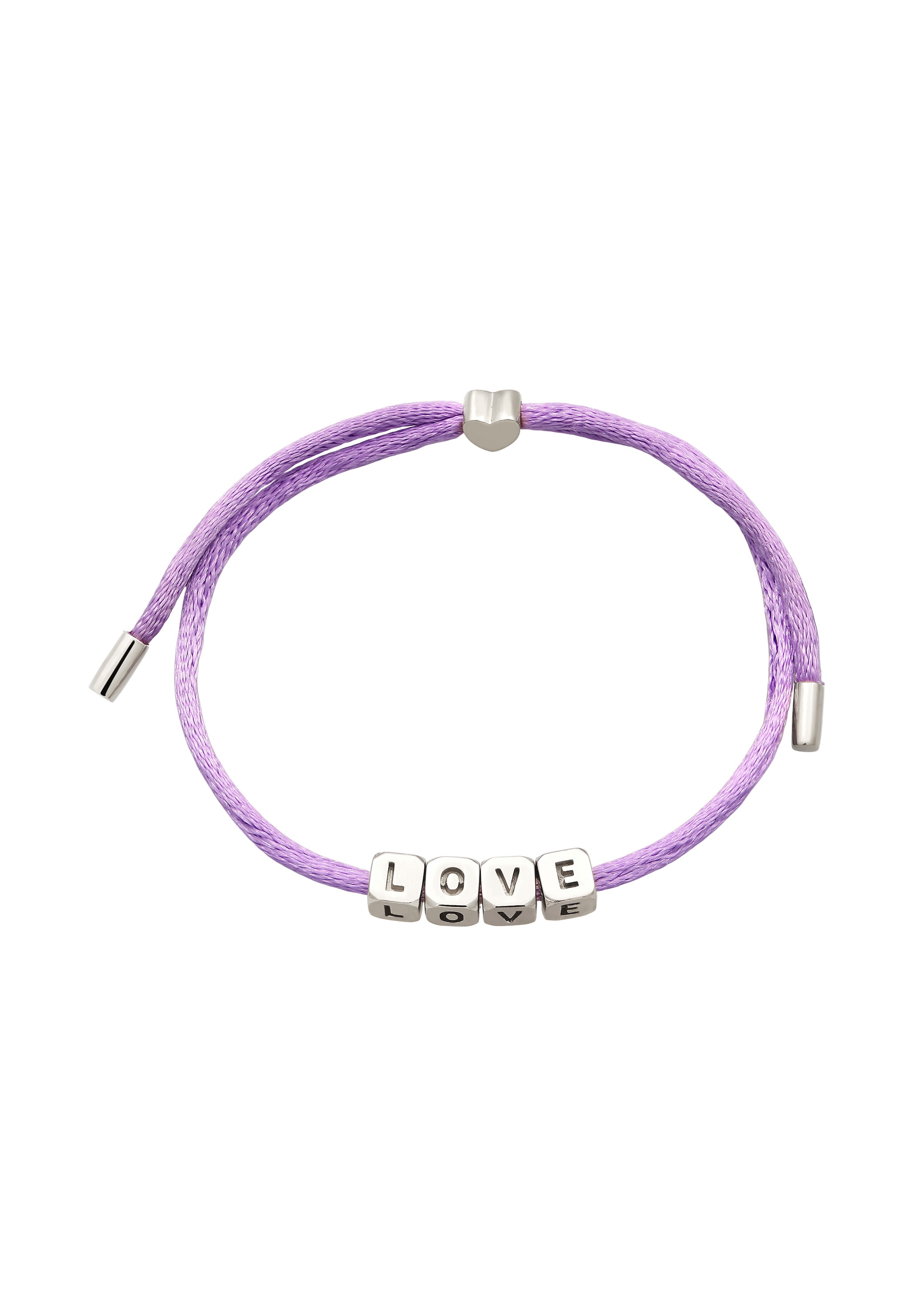 Elli Armkette »Armband Herz Love Lettering 925 Sterling Silber«