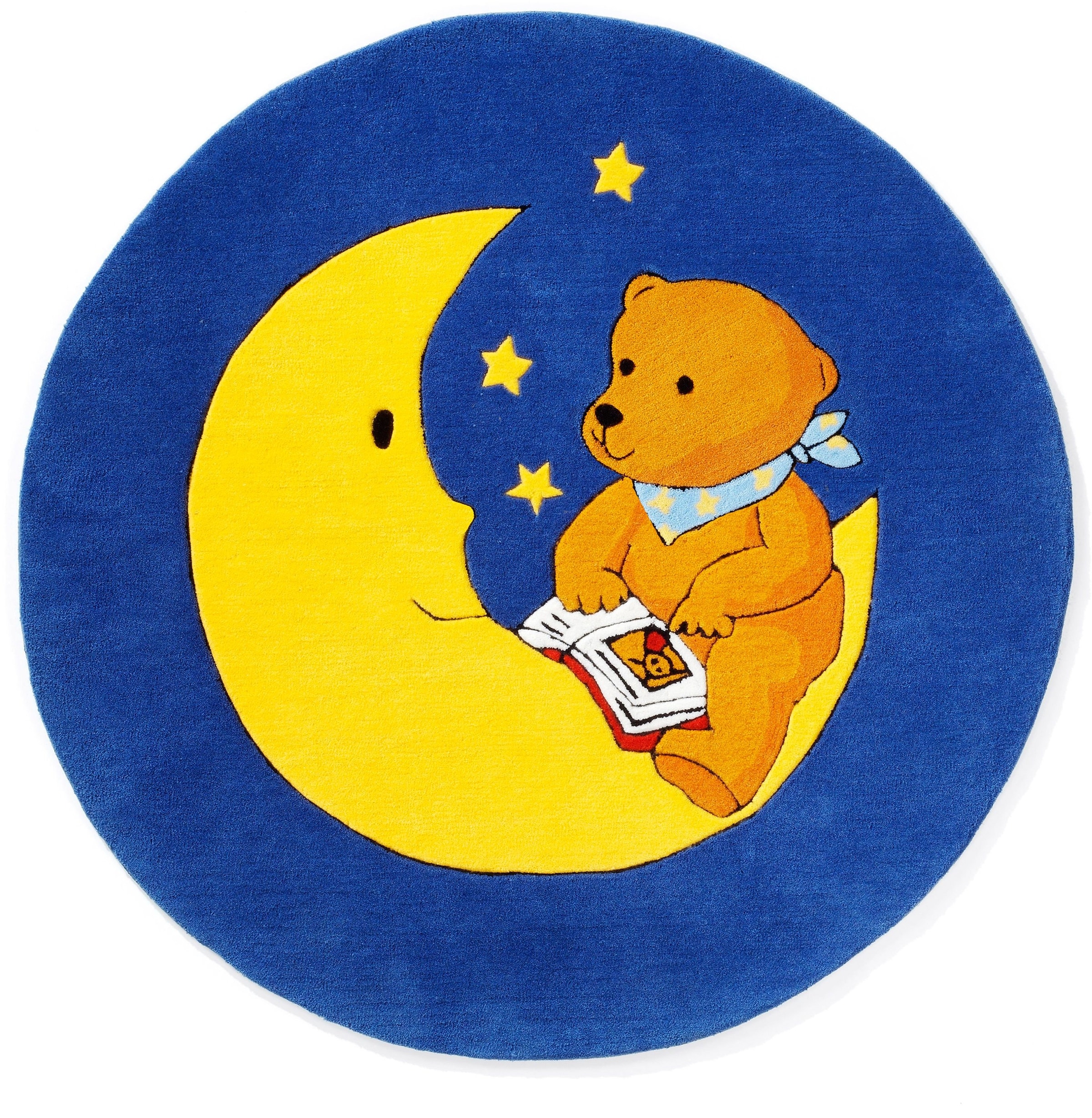 MONDBÄR Kinderteppich »MO-1337«, rund, 10 mm Höhe, Konturenschnitt, brillante Farben, Kinderzimmer