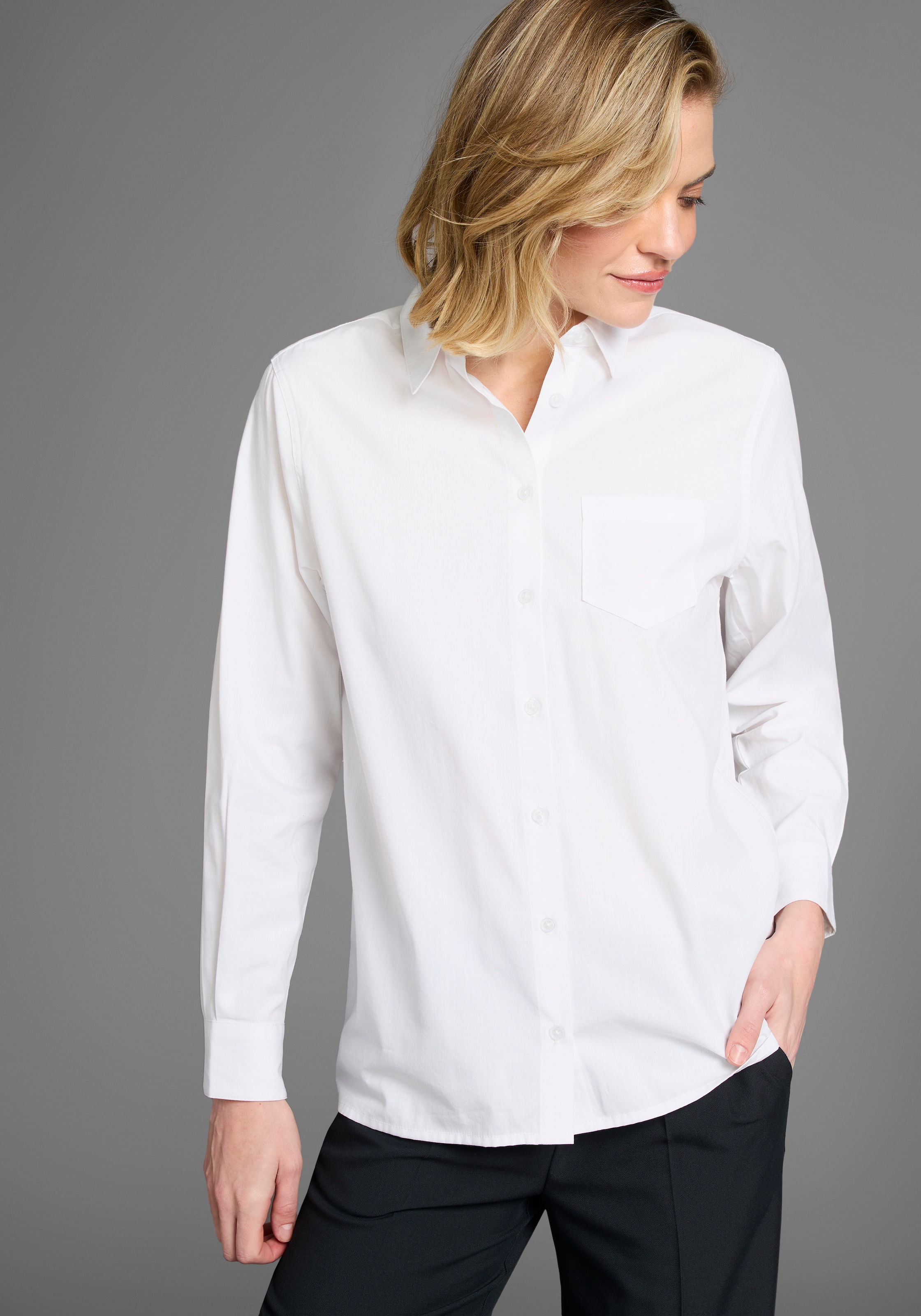 Laura Scott Longbluse, mit Brusttasche