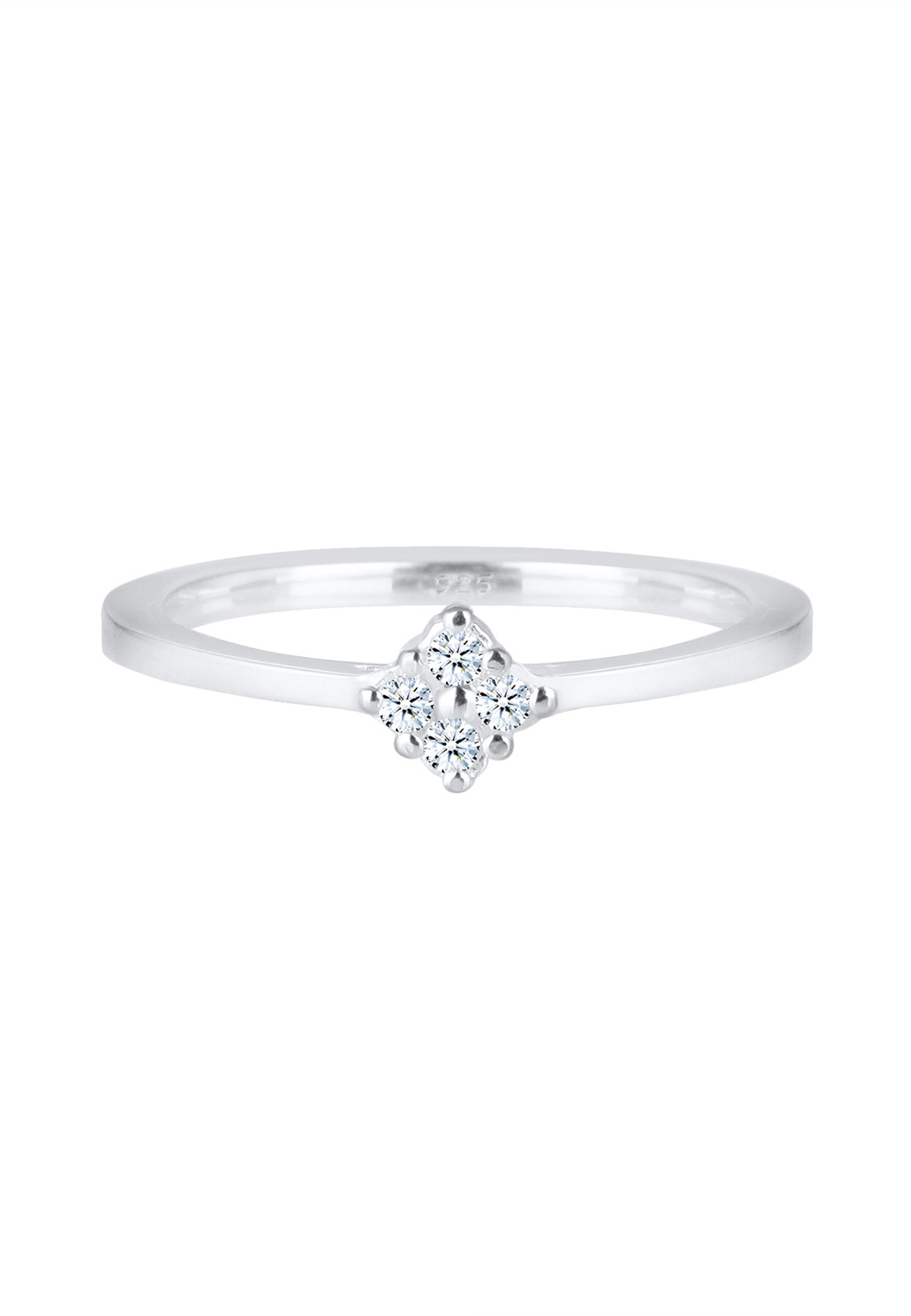 Elli DIAMONDS Verlobungsring »Ring Diamant (0.08 ct.) Verlobung Klassik 925 Silber«