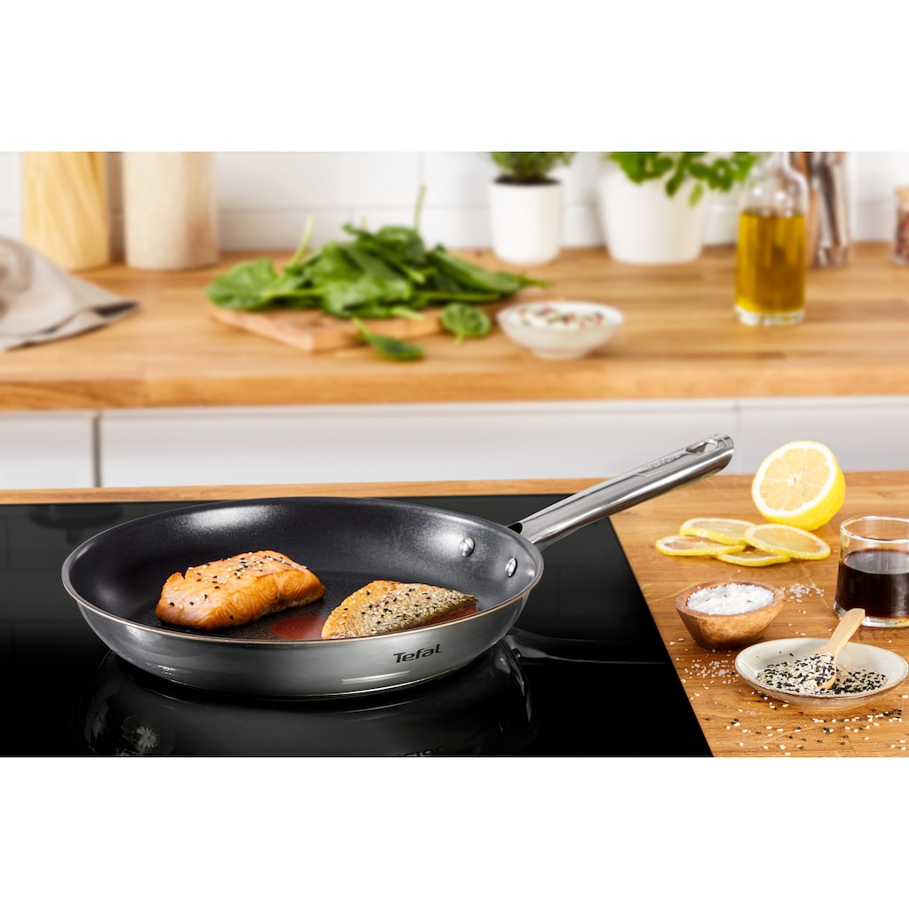 Tefal Pfannen »Duetto t« in 20/24/28 cm und Kochmesser »Ice Force« im Set