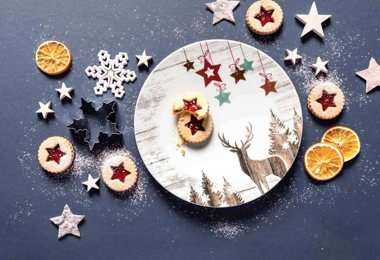 Seltmann Weiden Frühstücksteller »Frühstücksteller Life Christmas ø 22,5 cm 6er Set weiß-braun« Spülmaschinengeeignet, Mikrowellengeeignet, Ofenfest, Salamandergeeignet, Kühlschrankgeeignet, Gefrierschrankgeeignet
