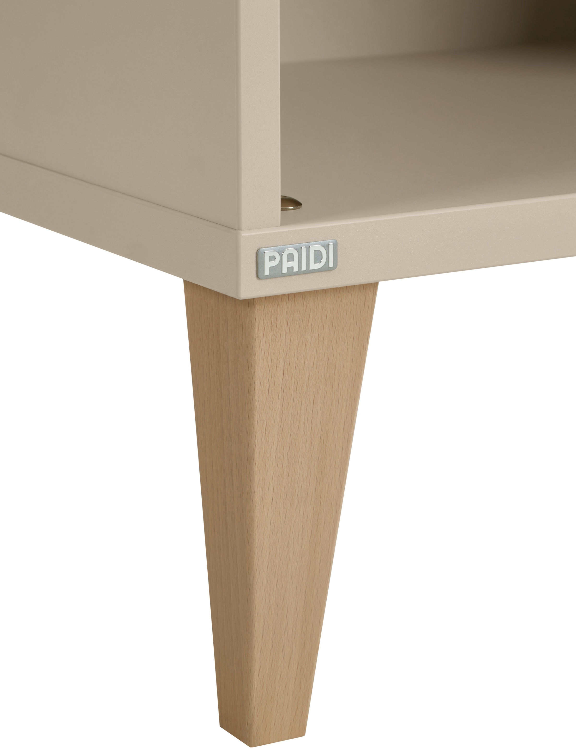 PAIDI Standregal »JONTE in Beige mit offenen Fächern, verschiedene Größen« B/H/T ca. 48-95/164/40cm, Cashmere-Beige,  modernes & langlebiges Regal mit Massivholz-Füßen, Highboard