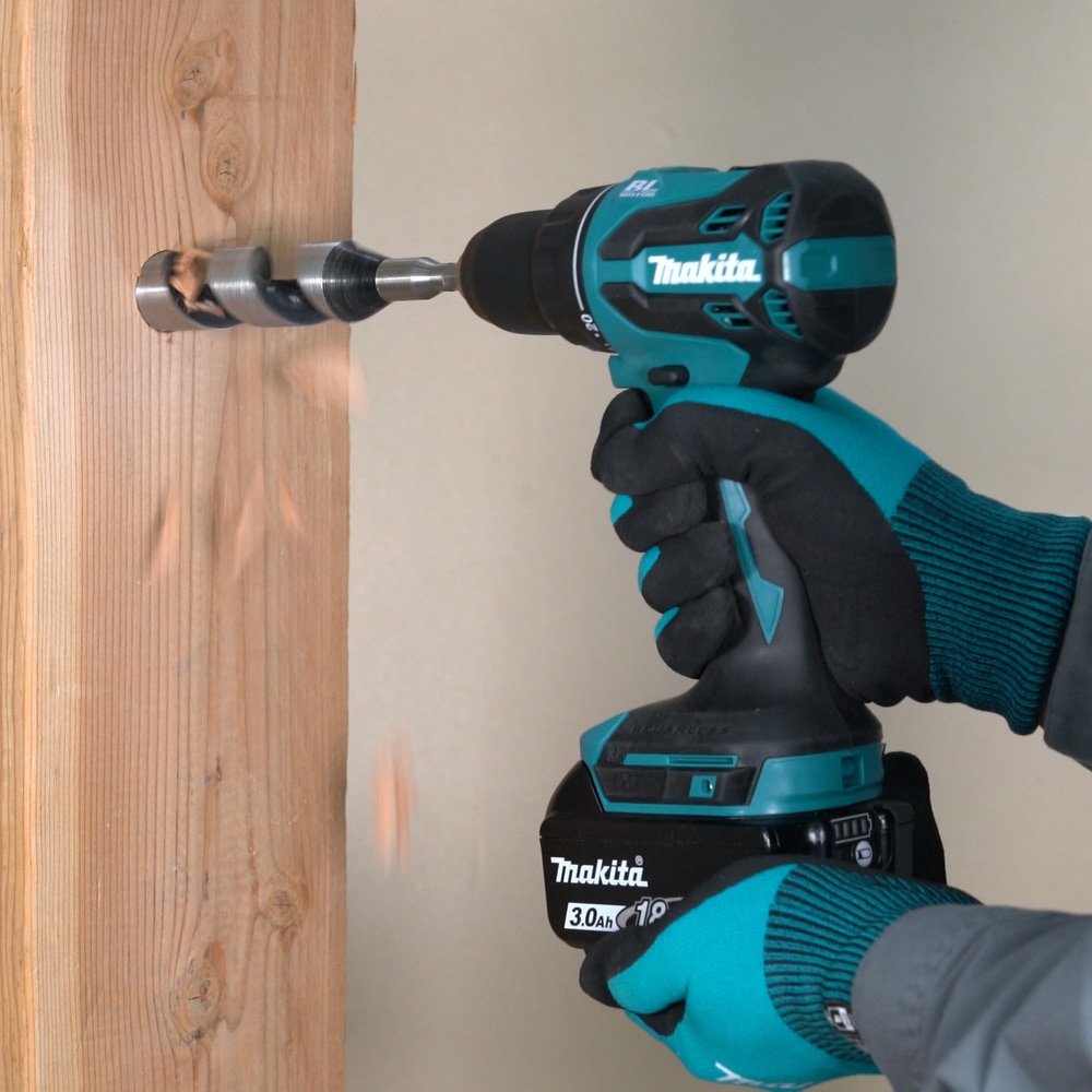 Makita Akku-Bohrschrauber »»DDF490RFJ« 18V, Inkl. 2x 3Ah Akku und Ladegerät« max. 65 Nm, 0-1.900 min⁻¹, 13 mm,  leistungsstarker & bürstenloser Bohrschrauber mit 65 Nm Drehmoment