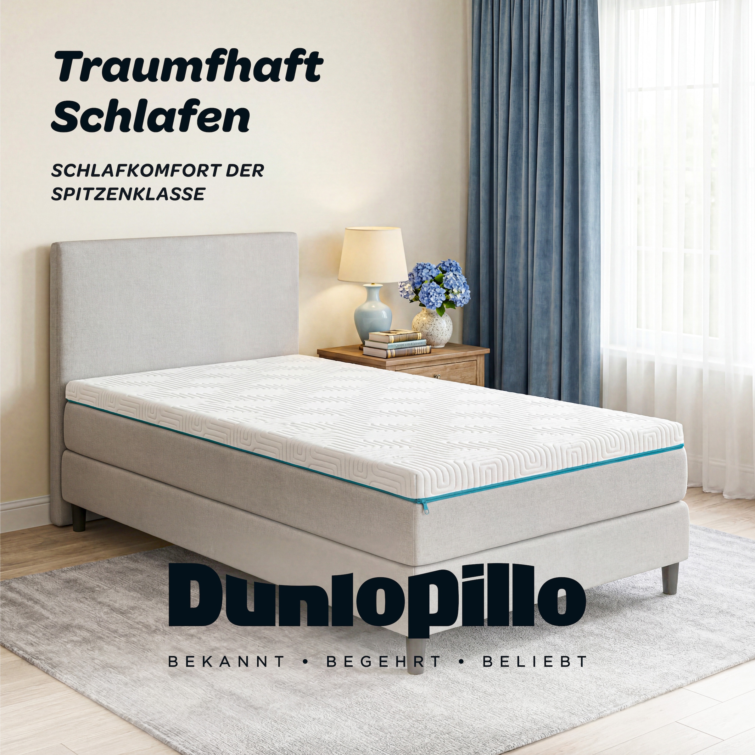 Dunlopillo Topper »Balance, Gelschaumtopper 90x200 & 140x200 cm und weitere Größen« punktgenaue Körperanpassung, unterstützt ergonomische Liegeposition