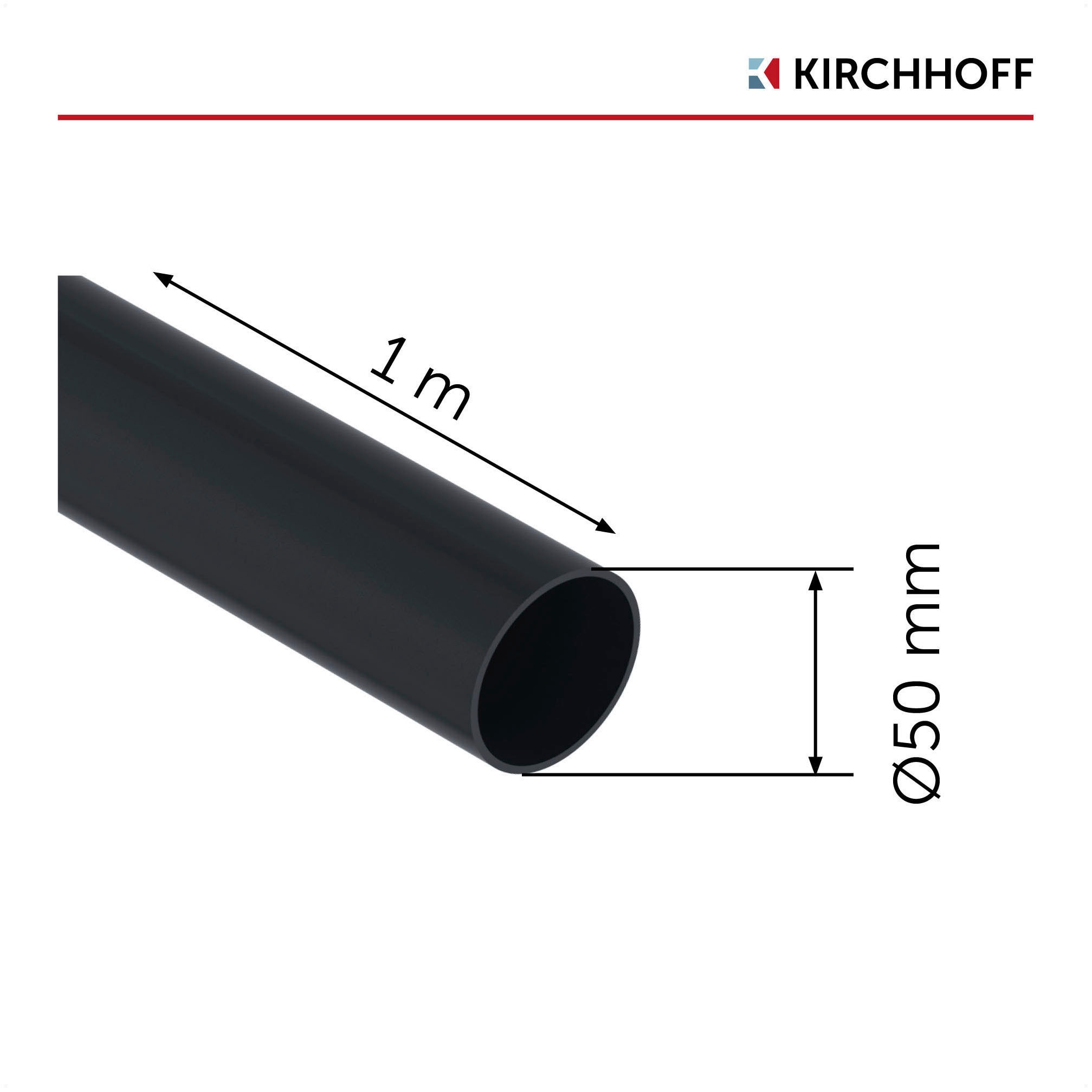 Kirchhoff Druckspülrohr, Druckrohr für Pool & Teich, 50 mm x 2,4, 10 bar, 1  m, beständig online kaufen | mit 3 Jahren XXL Garantie