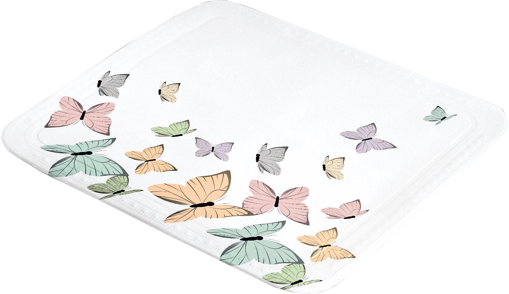 Kleine Wolke Duscheinlage »Butterflies«, mit Schmetterlingen, BxH: 55 x 55 cm
