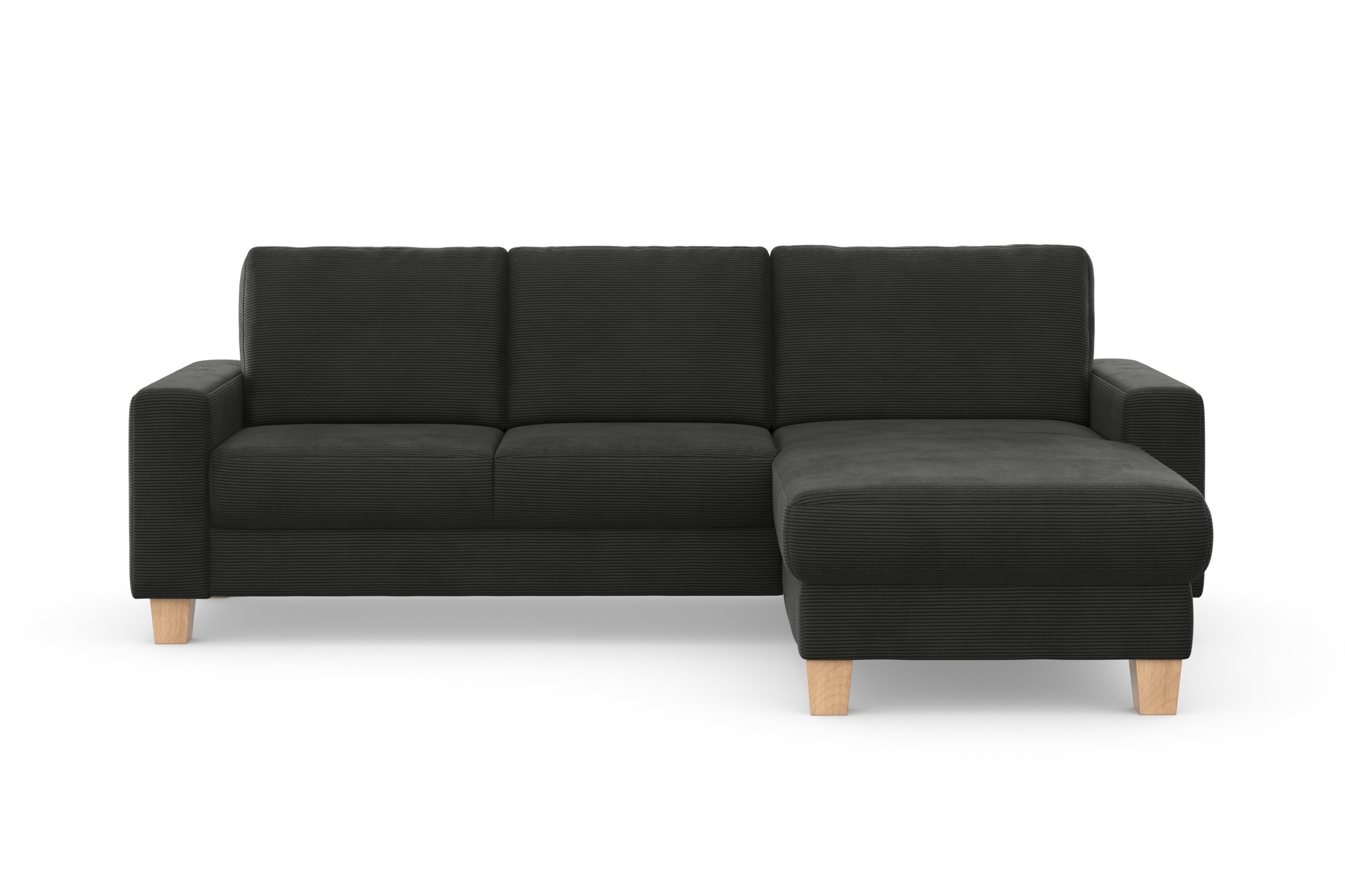 Home affaire Ecksofa »Summer L-Form« mit Recamiere, mit oder ohne Bettfunktion und Bettkasten, Cord-Bezug
