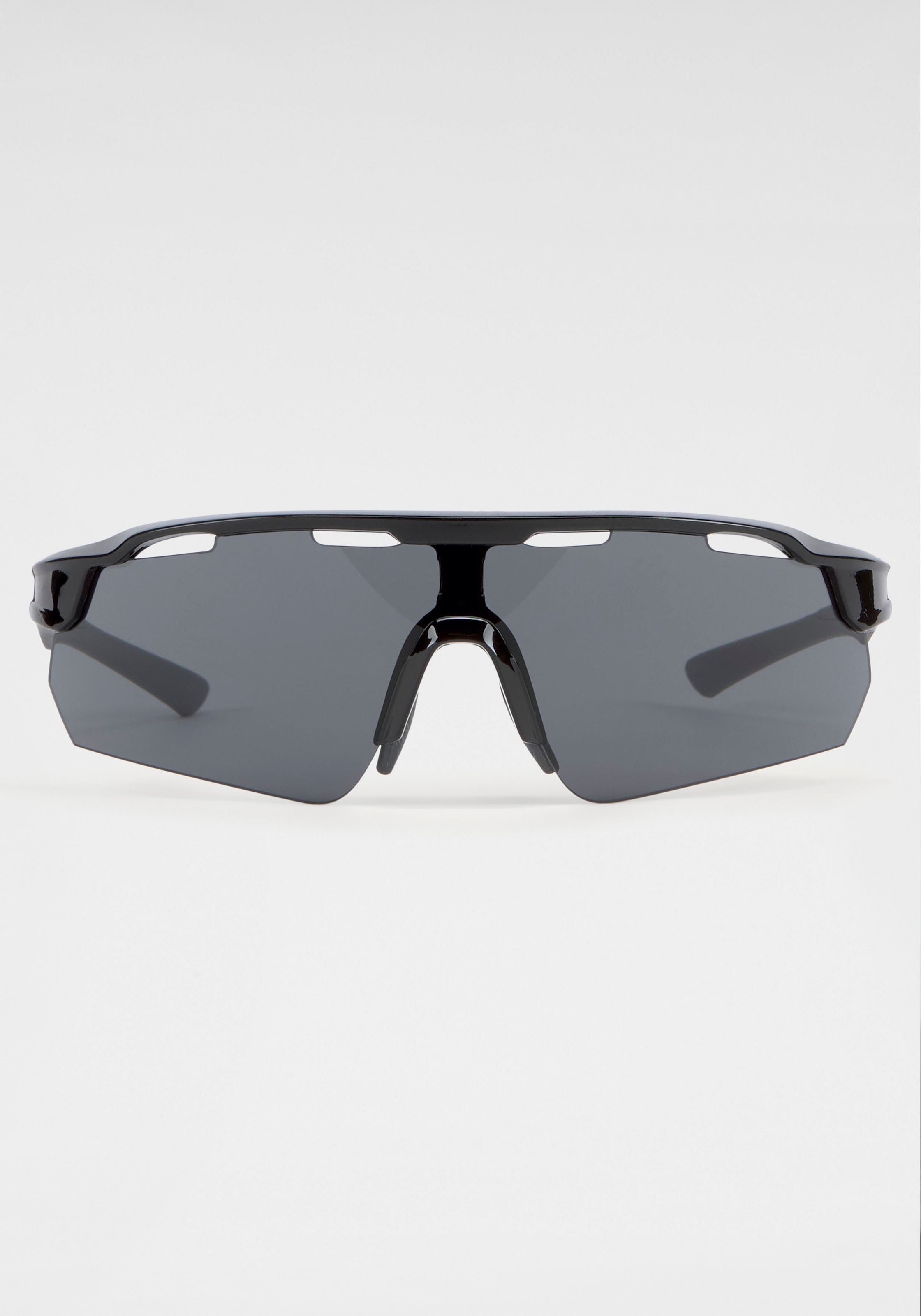 BACK IN BLACK Eyewear mit bei Sonnenbrille, gebogenen Gläsern