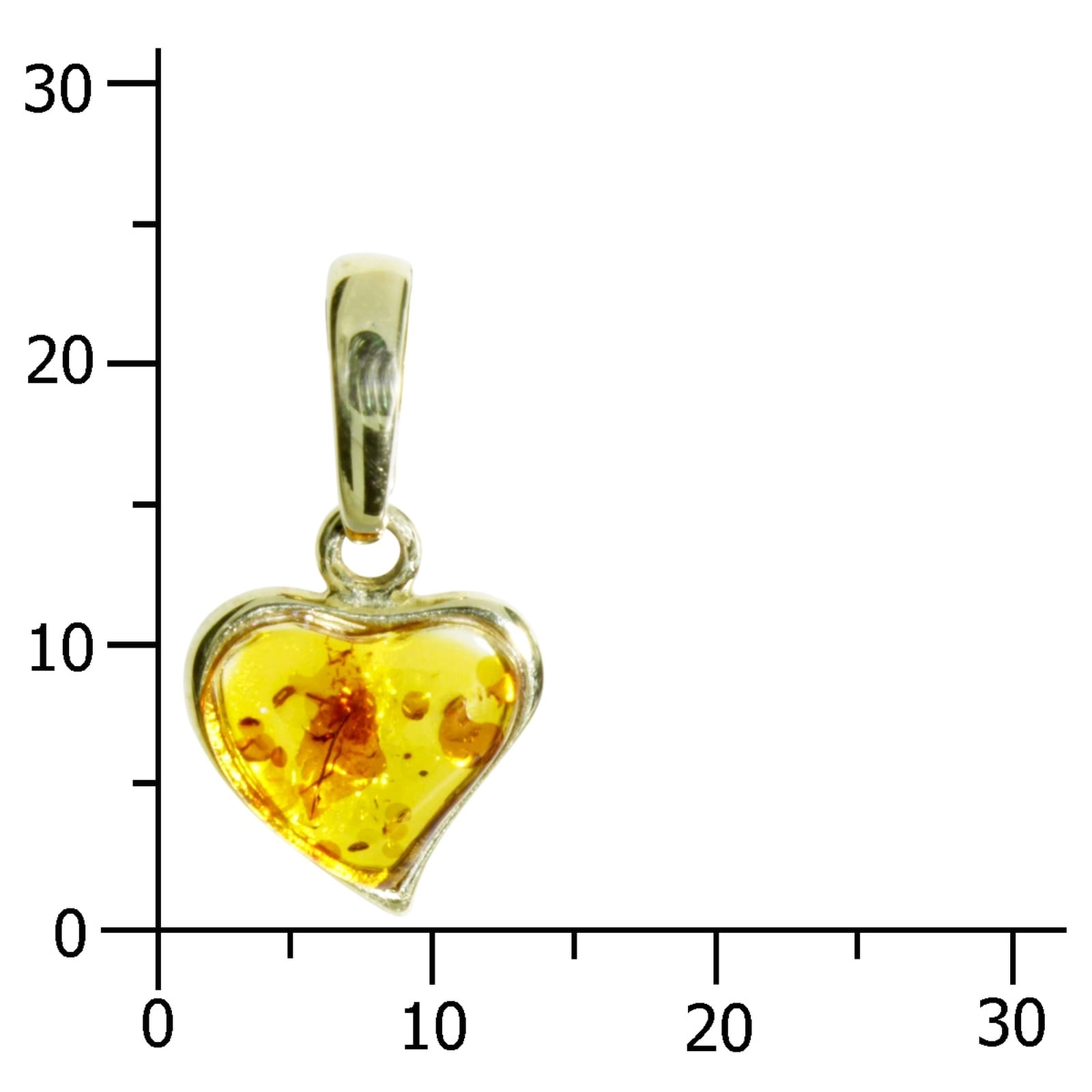 OSTSEE-SCHMUCK Kettenanhänger »- Herz - Gold 333/000 - Bernstein«