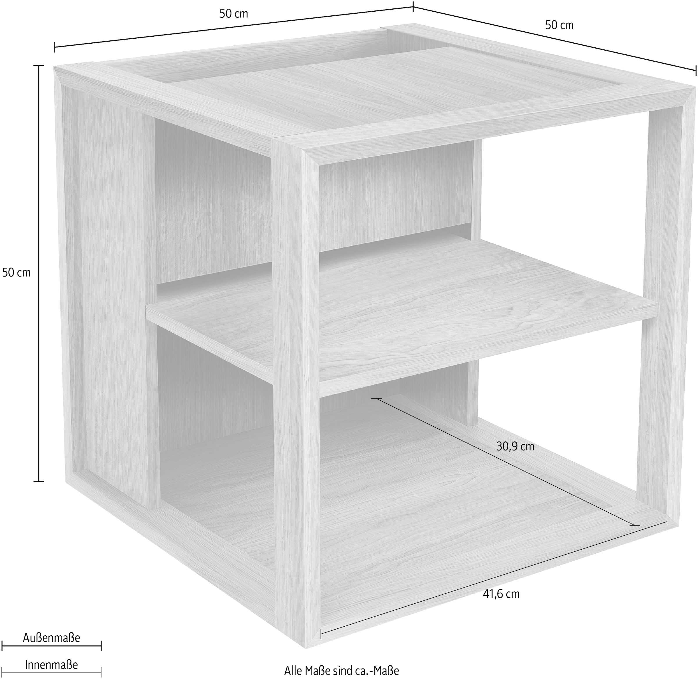 Woodman Couchtisch »Cube«, Holzfurnier aus Eiche