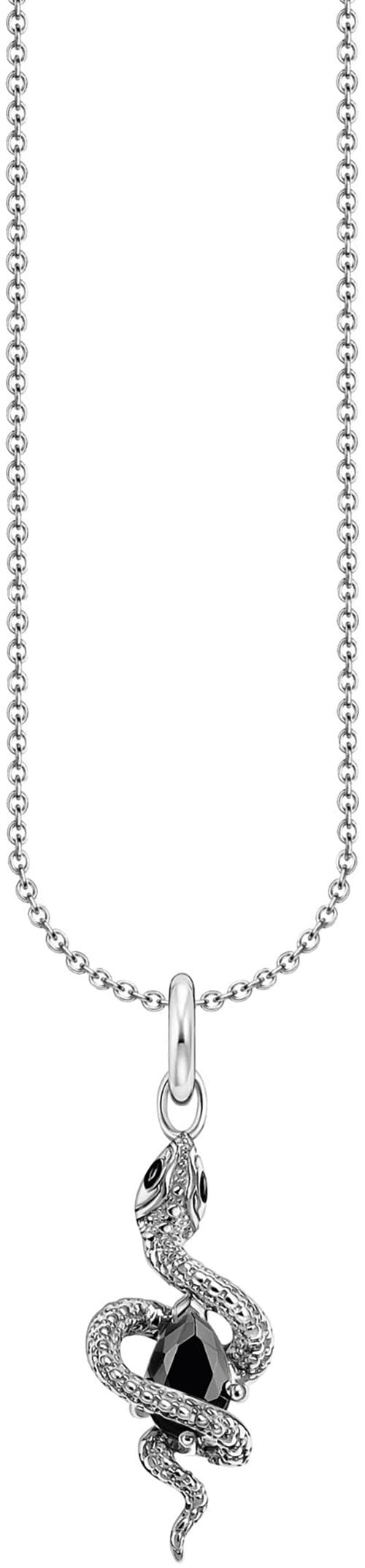 THOMAS SABO Kette mit Anhänger »Tempting Romance Kette silber - Schlangen-Design, KE2300-691-11-L45v«, mit Zirkonia (synth.)
