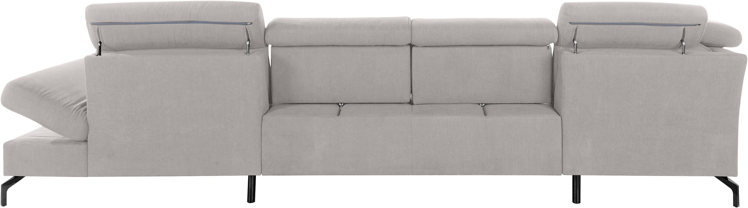 sit&more Wohnlandschaft »Brisbane U-Form«, Fußhöhe 15 cm, inklusive Sitztiefen-, Armteil- und Kopfteilverstellung