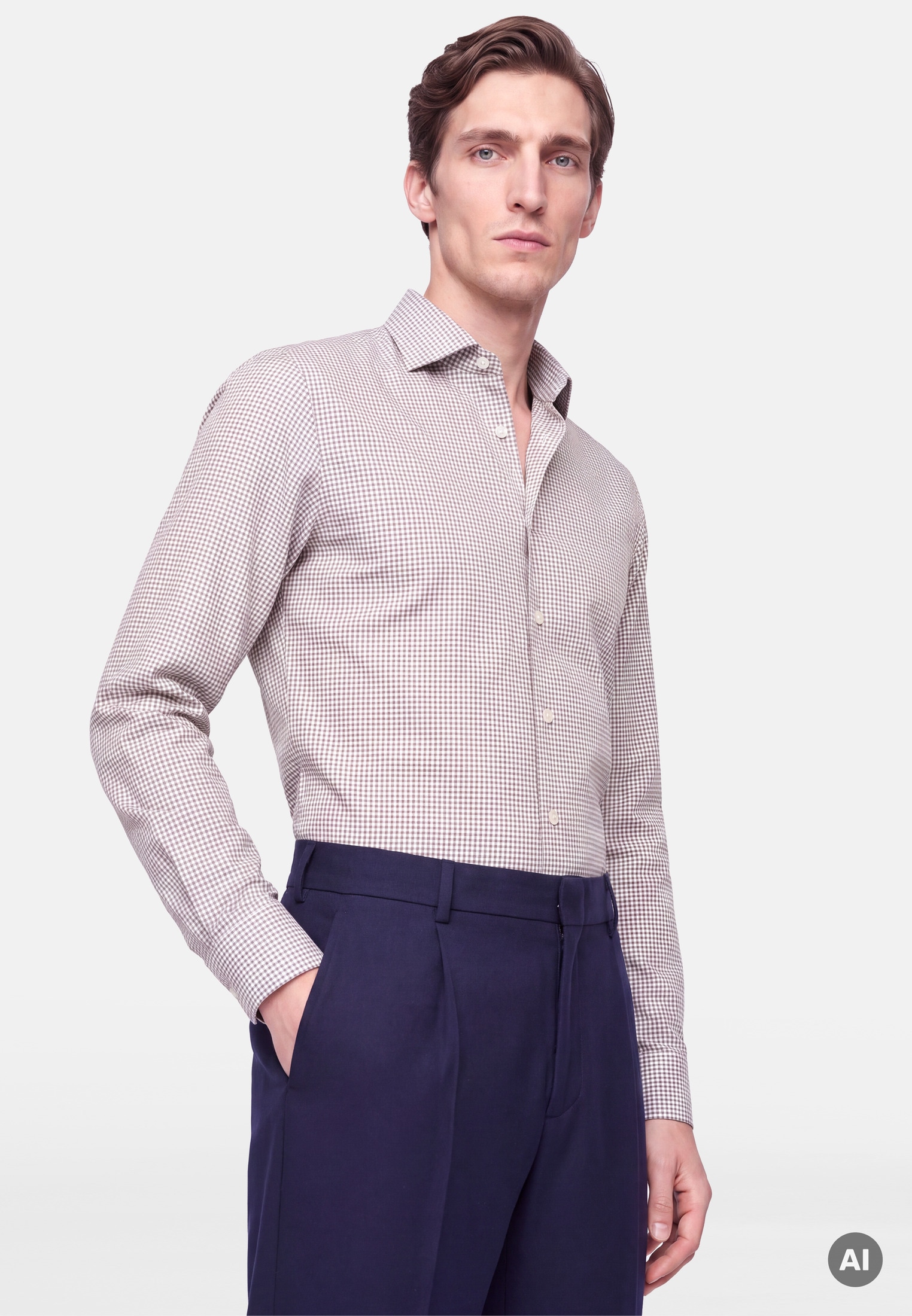 seidensticker Businesshemd »Schwarze Rose« Shaped 1/1 Button-Down-Kragen Karo