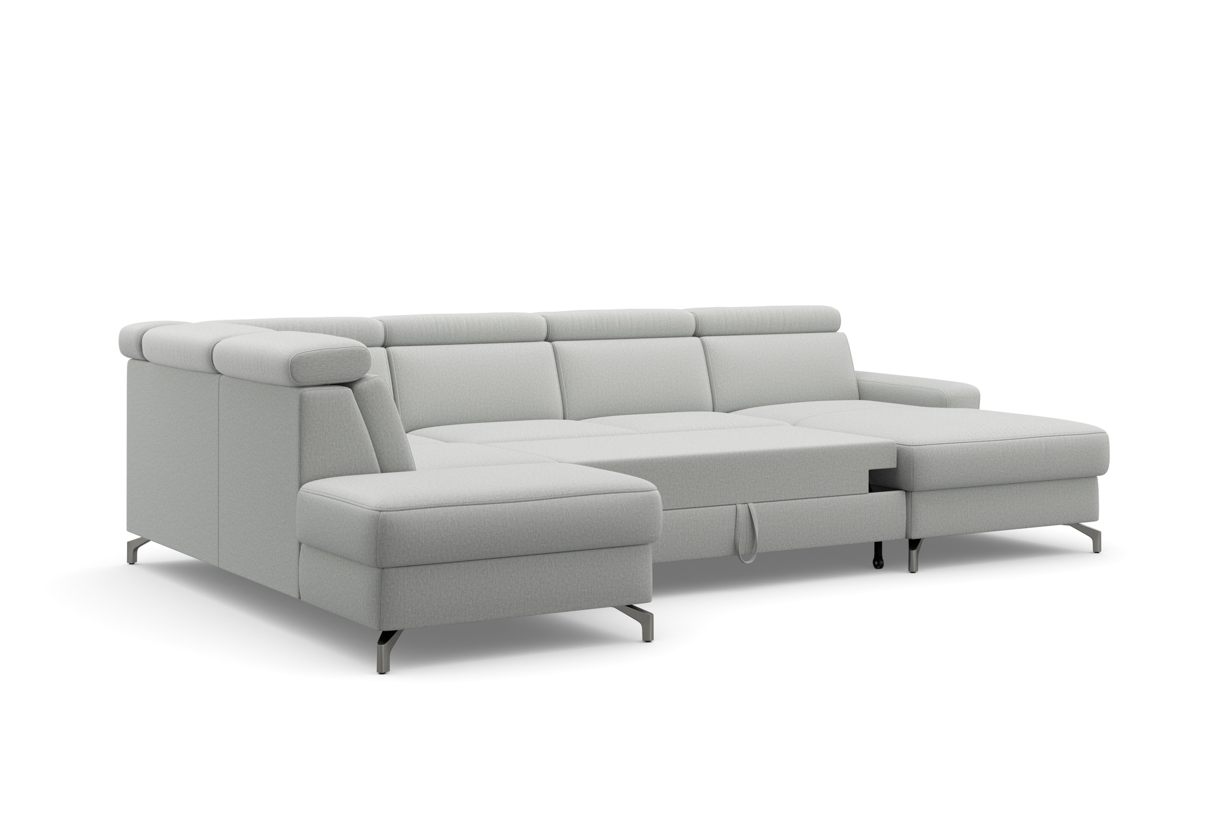 sit&more Wohnlandschaft »Scarlett U-Form«, inklusive Kopfteilverstellung, wahlweise mit Bettfunktion, Bettkasten